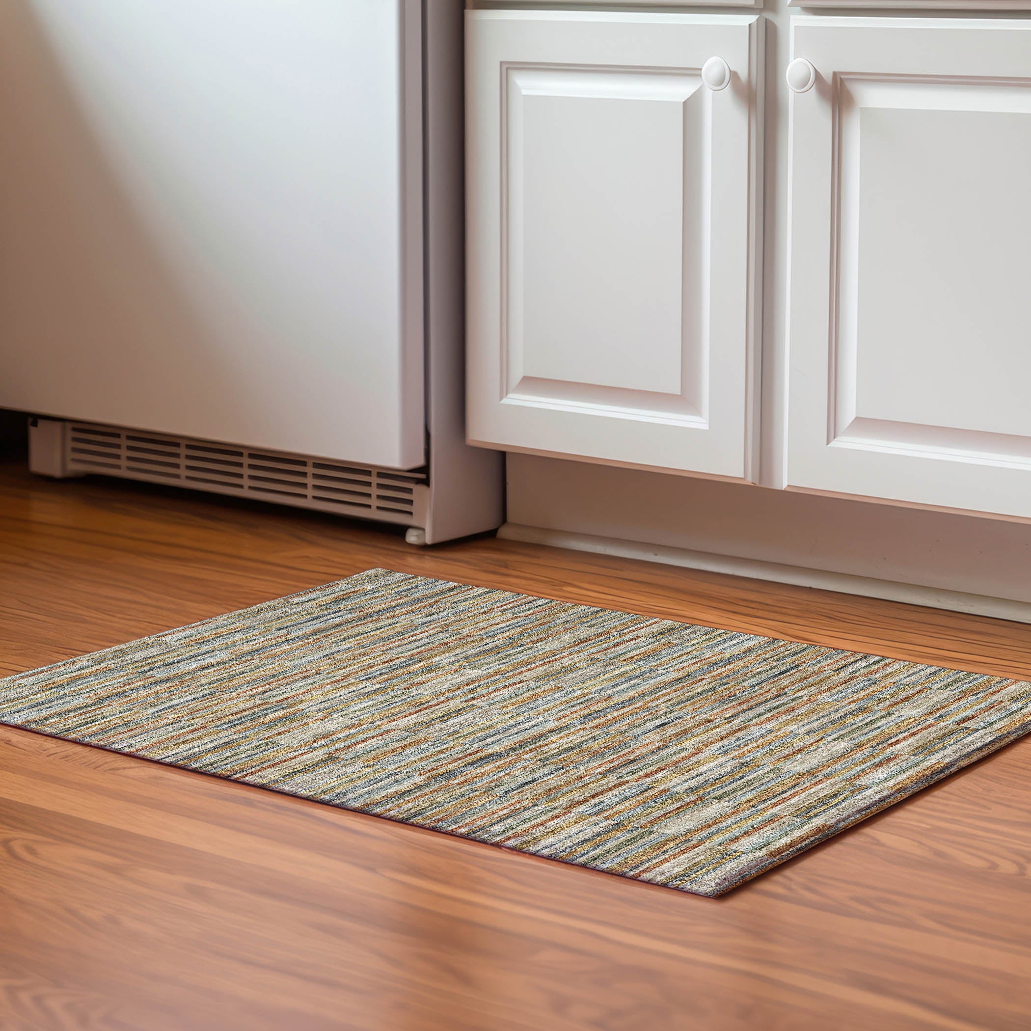 Rome Machine Washable Transitional Paprika Orange Rug 1'8" x 2'6" #shape_Rectangle