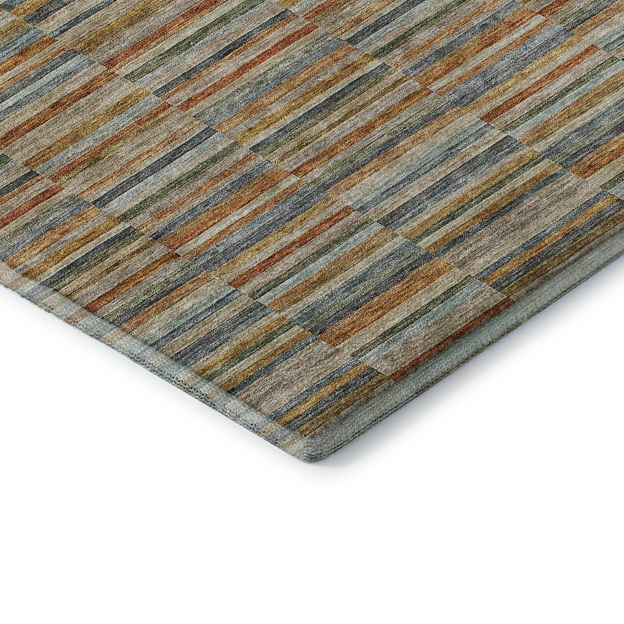 Rome Machine Washable Transitional Paprika Orange Rug 1'8" x 2'6" #shape_Rectangle