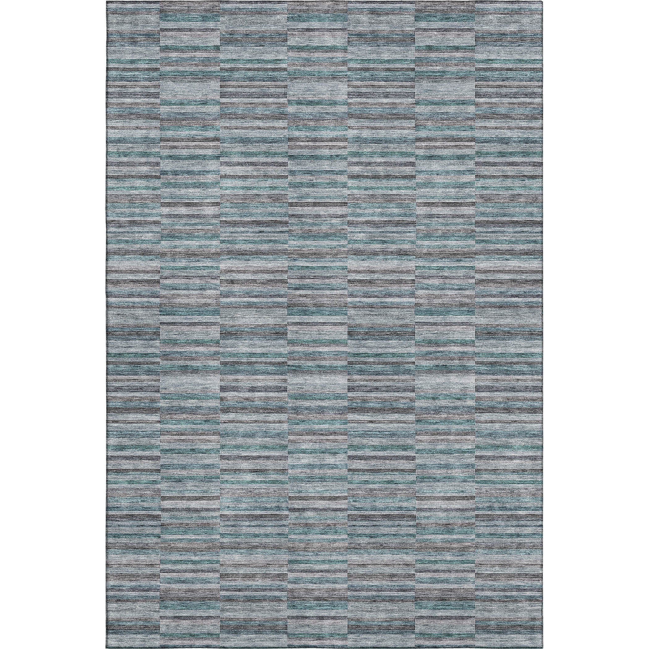 Rome Machine Washable Transitional Teal Rug 2'6" x 3'10" #shape_Rectangle
