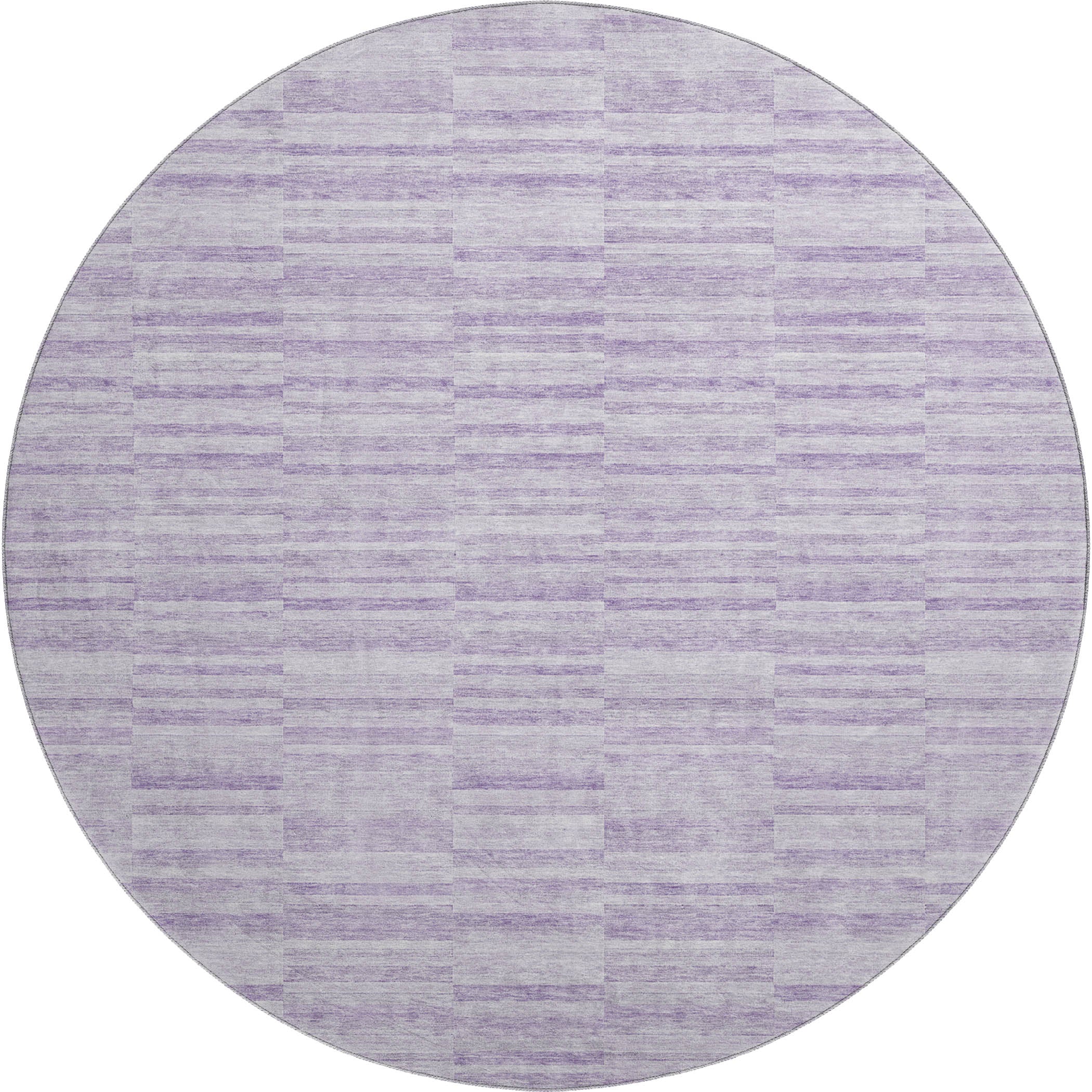 Colombo Machine Washable Transitional Plum Purple Rug 8' x 8' #shape_Round