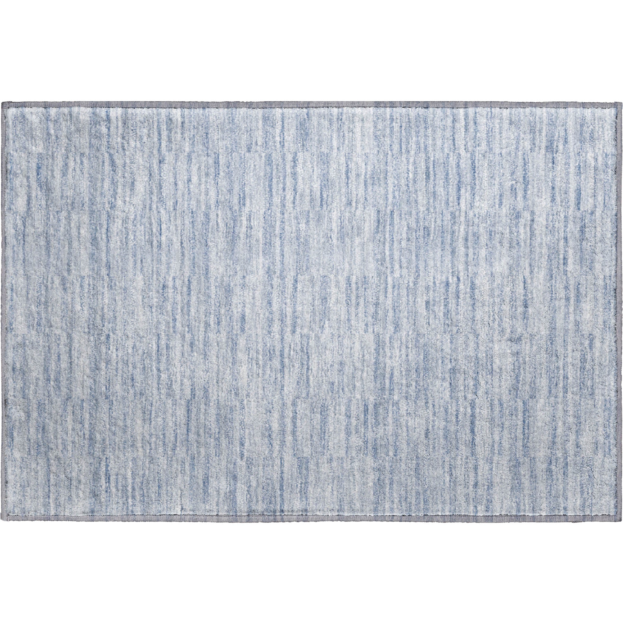 Colombo Machine Washable Transitional Sky Blue Rug 1'8" x 2'6" #shape_Rectangle