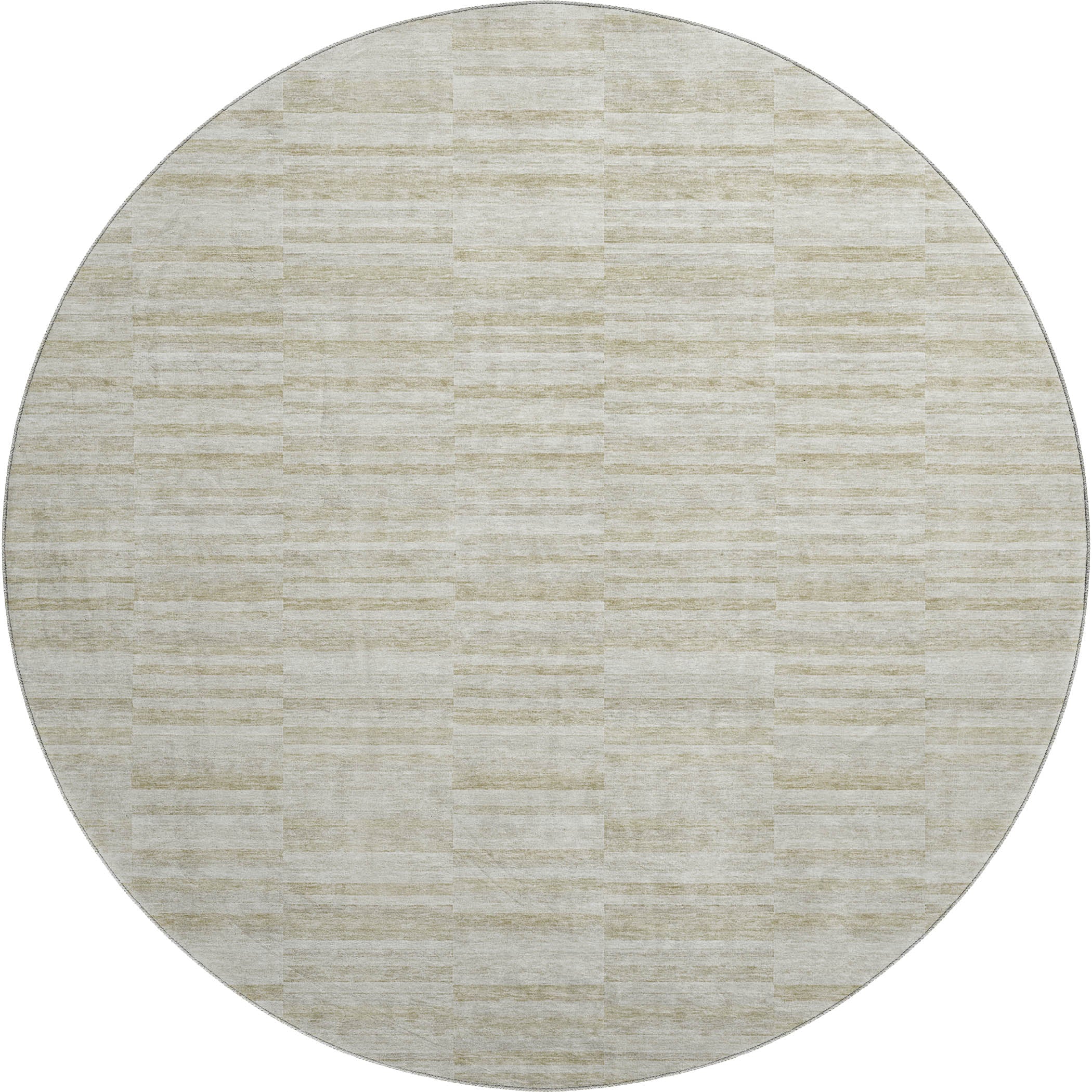 Colombo Machine Washable Transitional Taupe Brown Rug 8' x 8' #shape_Round