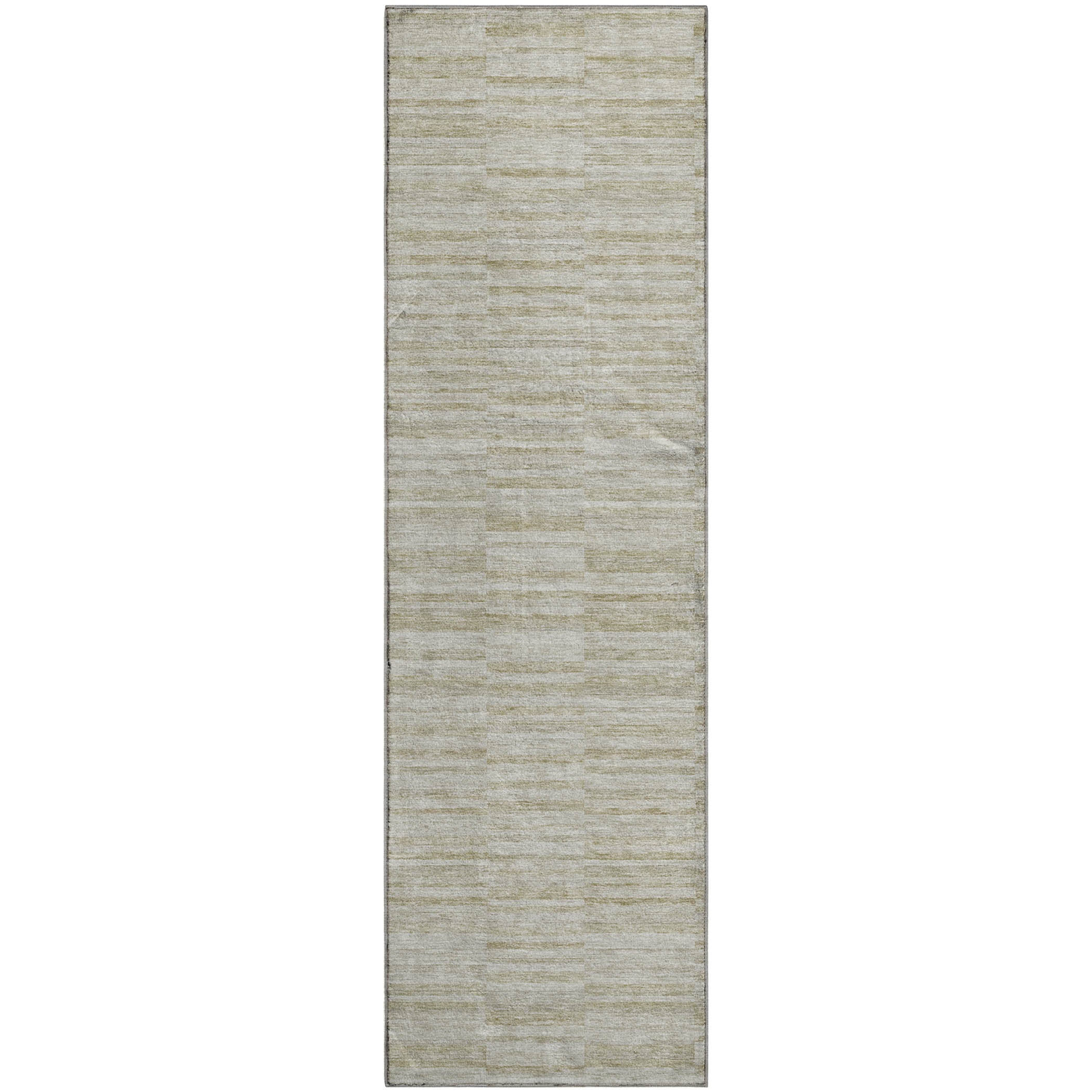 Colombo Machine Washable Transitional Taupe Brown Rug 2'3" x 7'6" #shape_Runner
