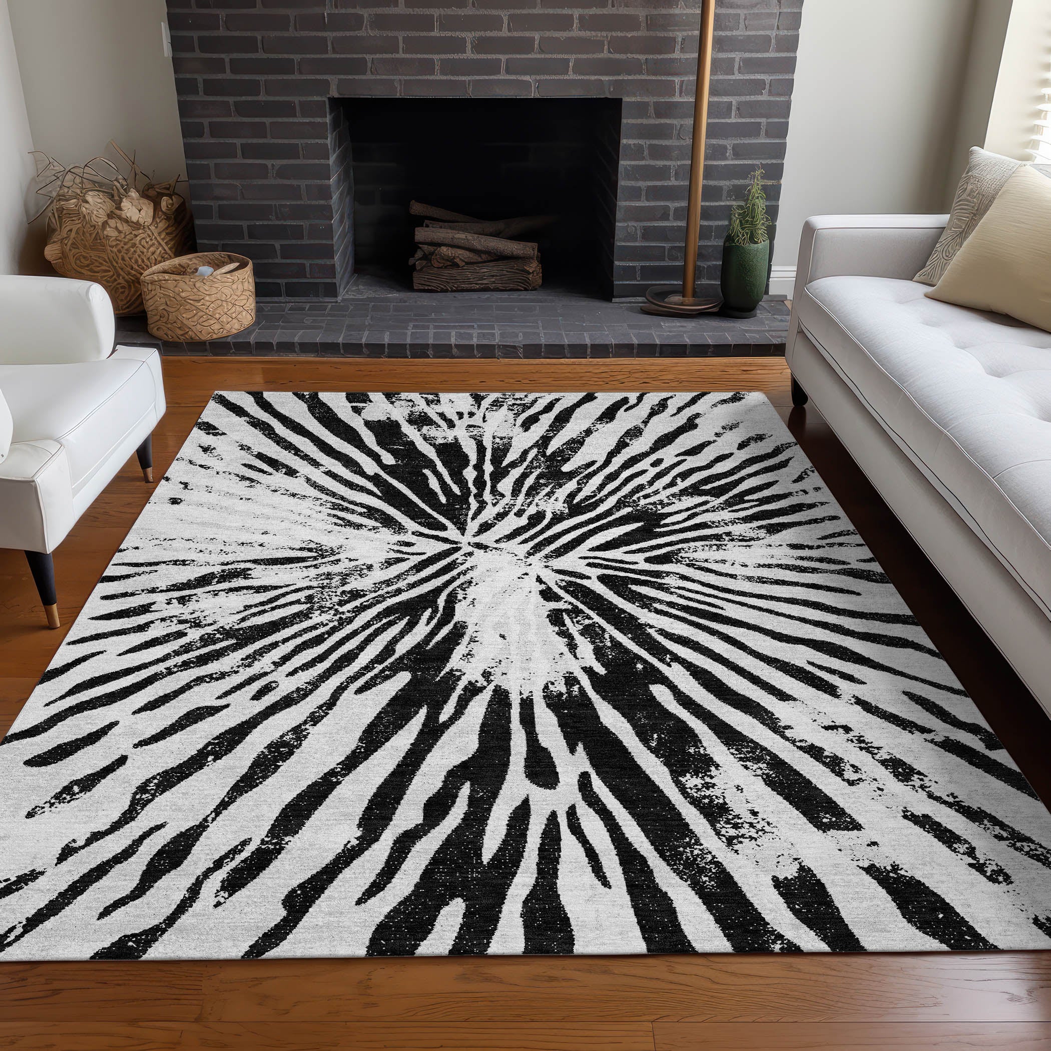Prague Machine Washable Transitional Ivory Rug 2'6" x 3'10" #shape_Rectangle