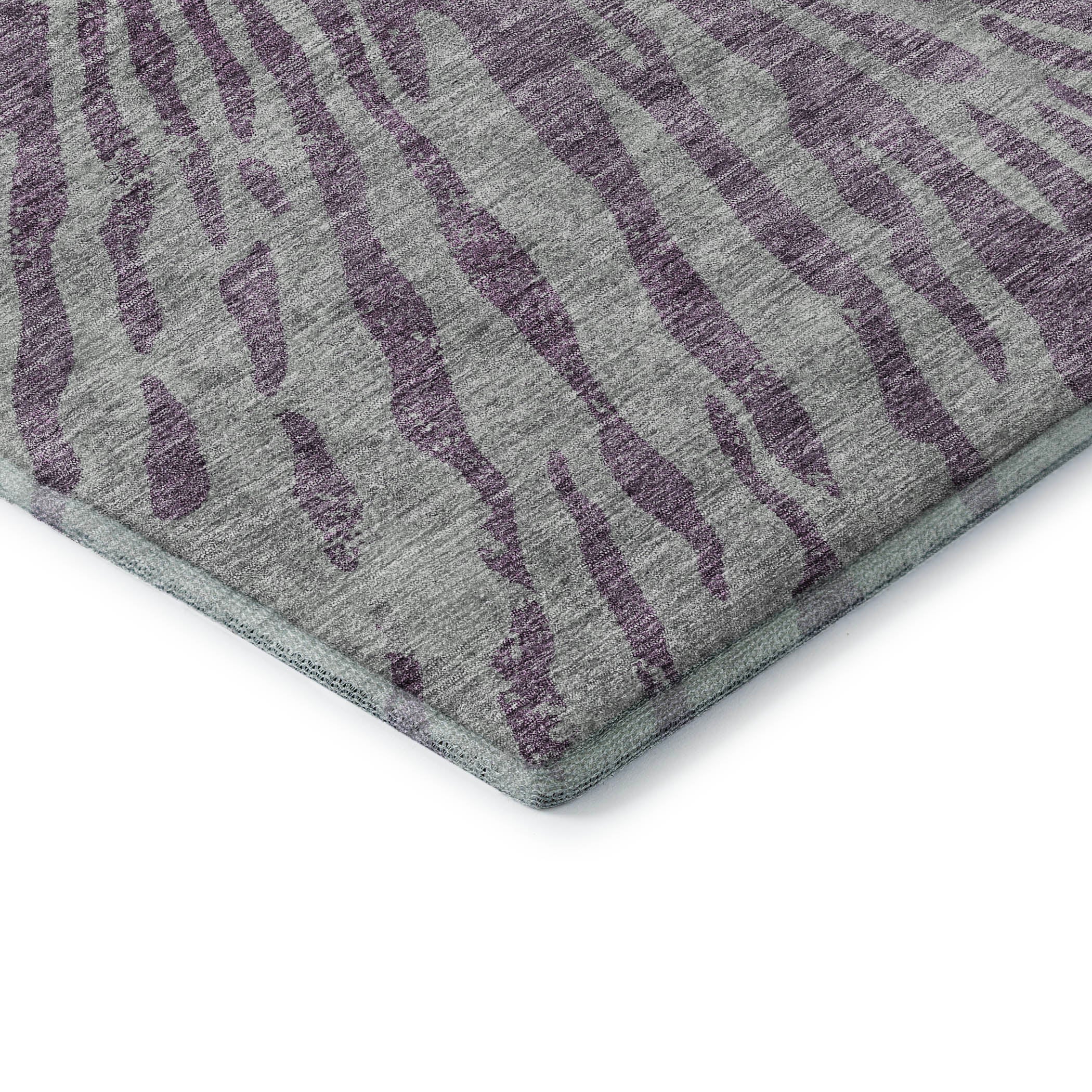 Prague Machine Washable Transitional Purple Rug 1'8" x 2'6" #shape_Rectangle