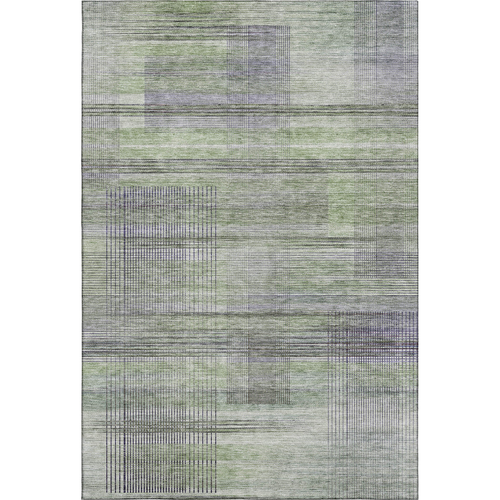 Prague Machine Washable Transitional Aloe Green Rug 2'6" x 3'10" #shape_Rectangle