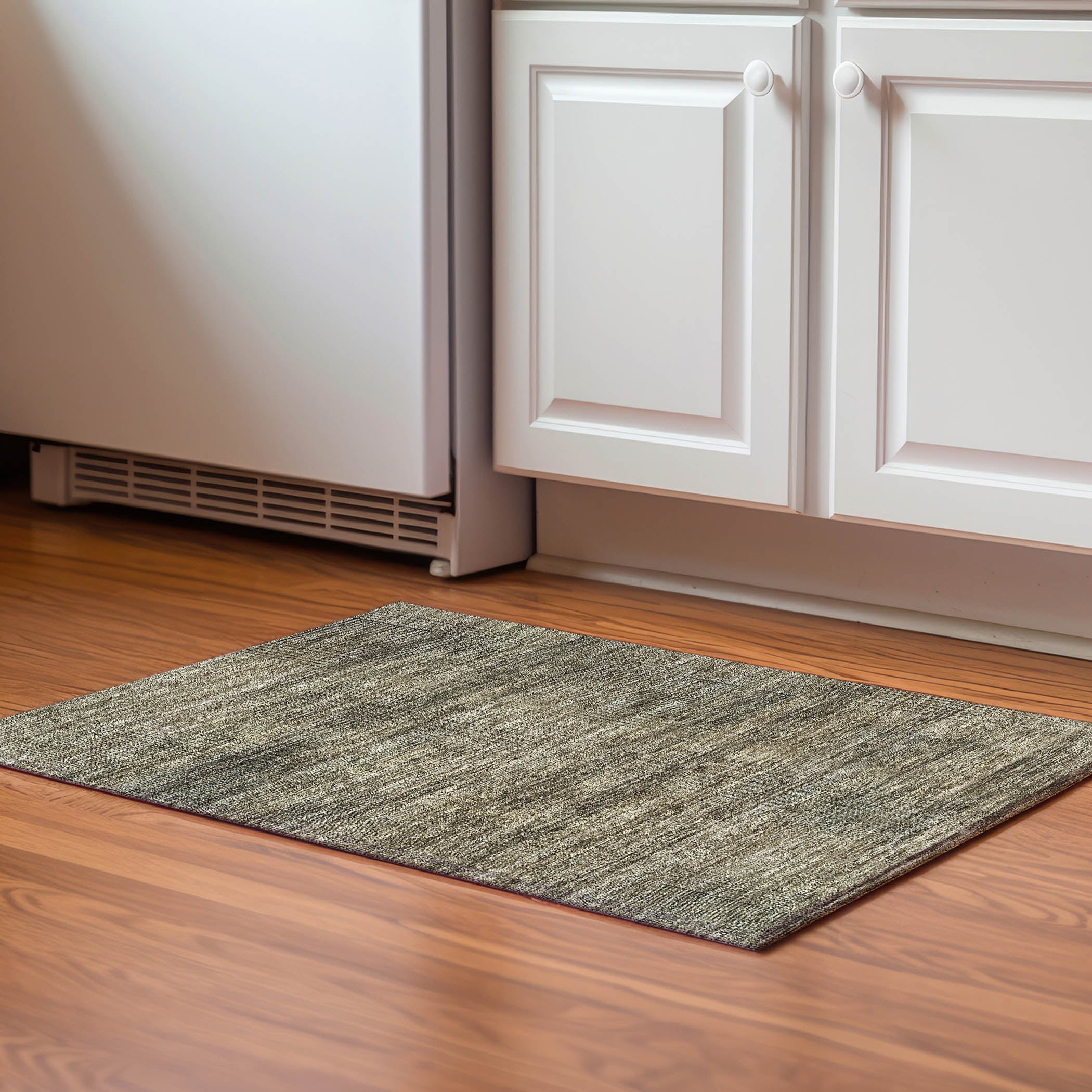 Porto Machine Washable Transitional Brown Rug 1'8" x 2'6" #shape_Rectangle