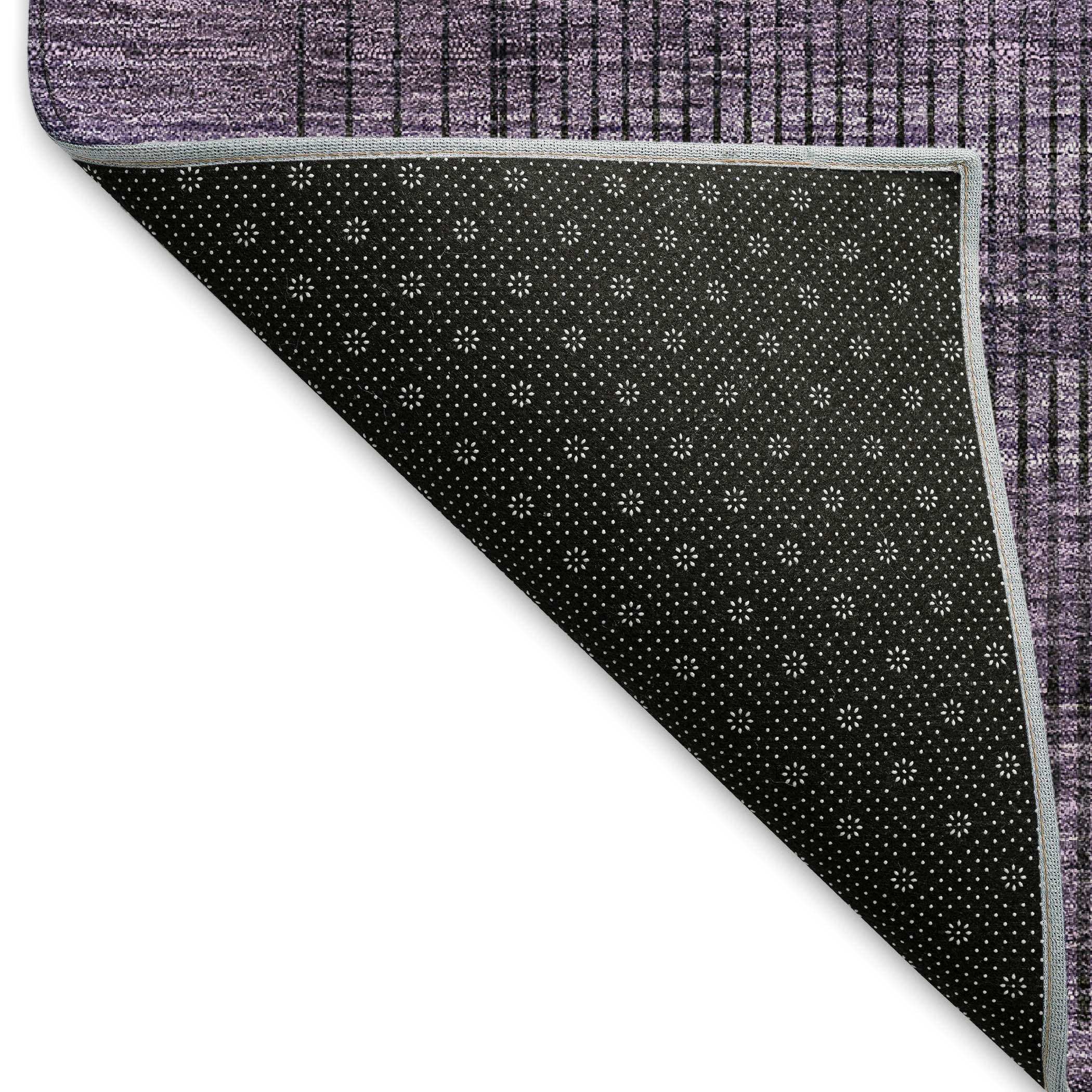 Porto Machine Washable Transitional Plum Purple Rug 1'8" x 2'6" #shape_Rectangle