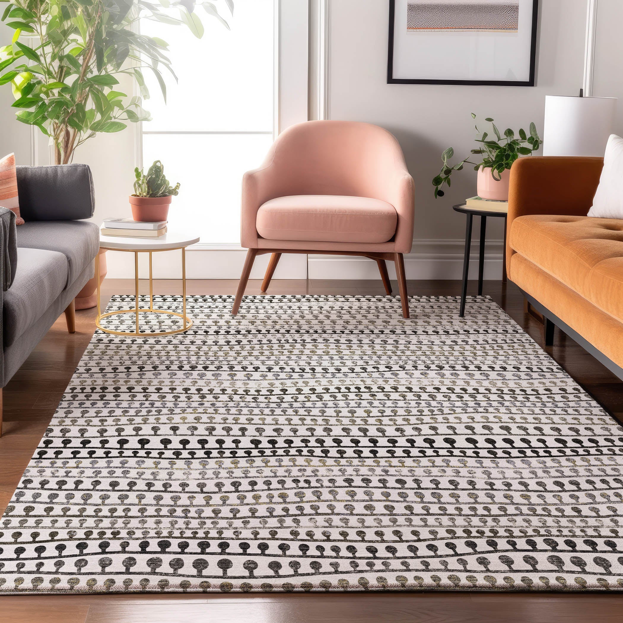 Nairobi Machine Washable Transitional Ivory Rug 2'6" x 3'10" #shape_Rectangle