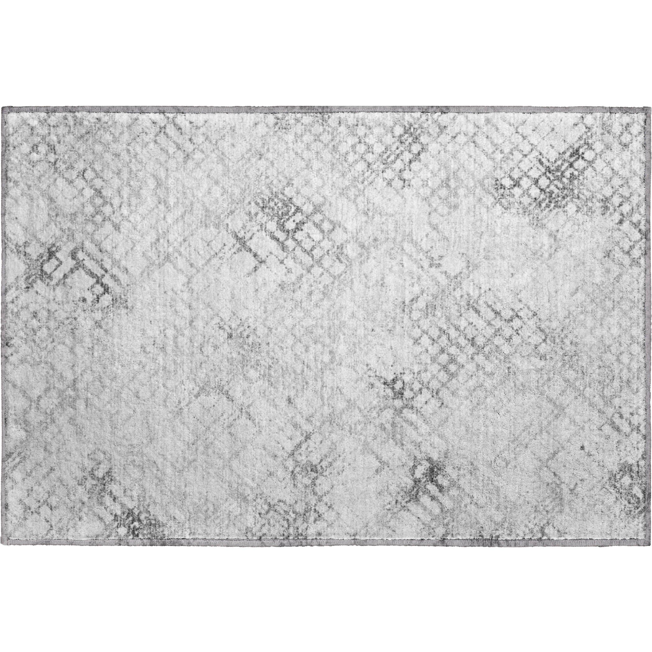 Prague Machine Washable Transitional Gray Rug 1'8" x 2'6" #shape_Rectangle