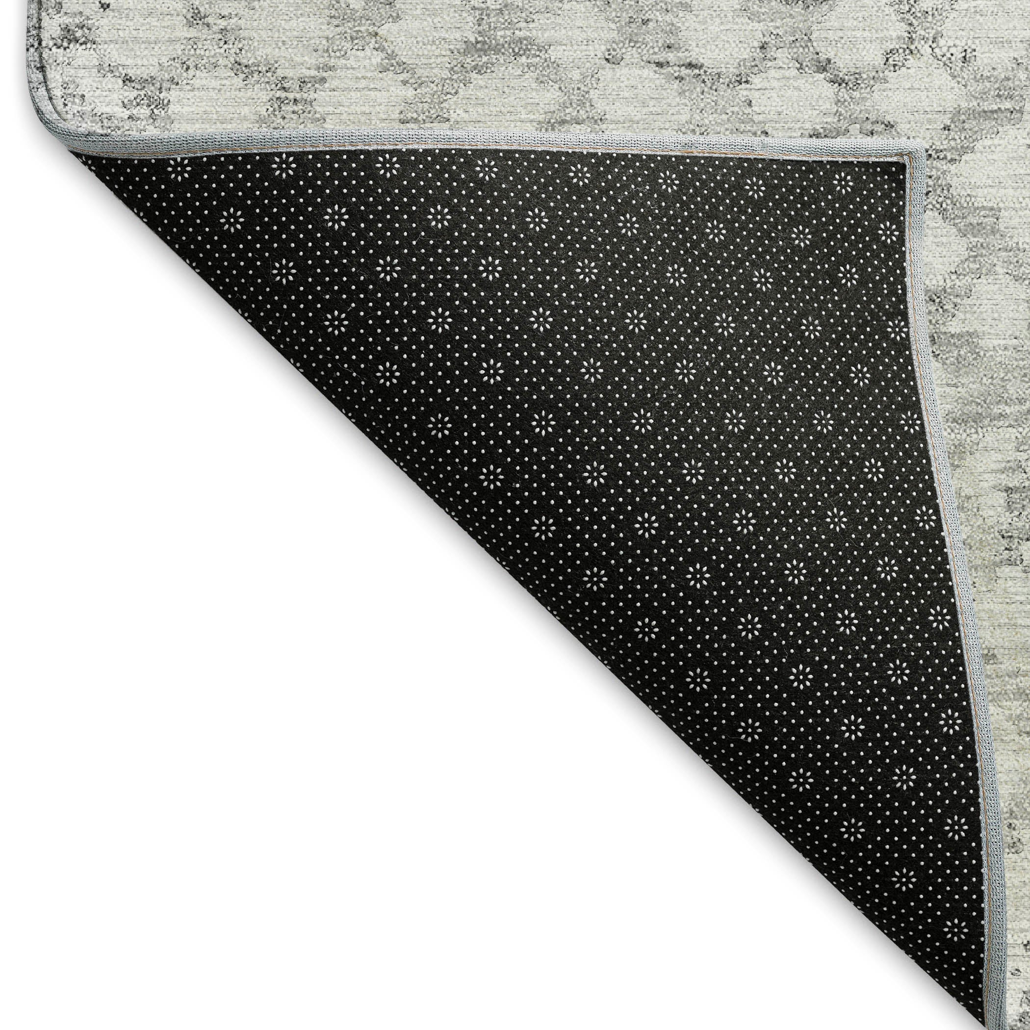 Prague Machine Washable Transitional Gray Rug 1'8" x 2'6" #shape_Rectangle