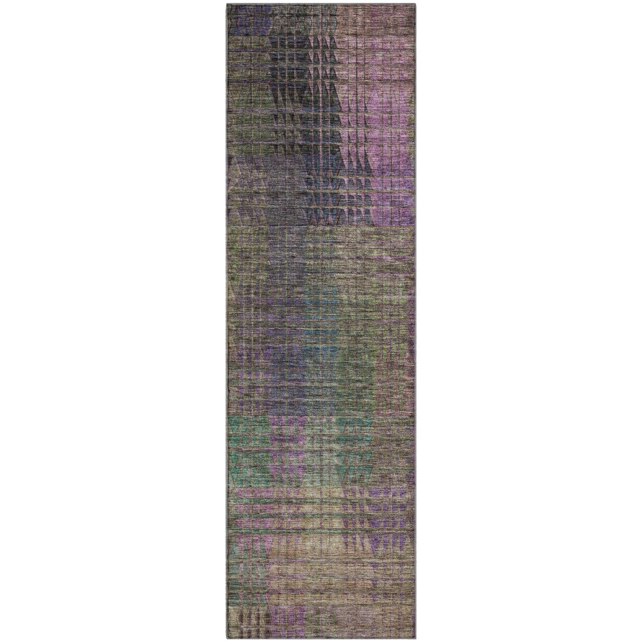 Rome Machine Washable Transitional Plum Purple Rug 2'3" x 7'6" #shape_Runner