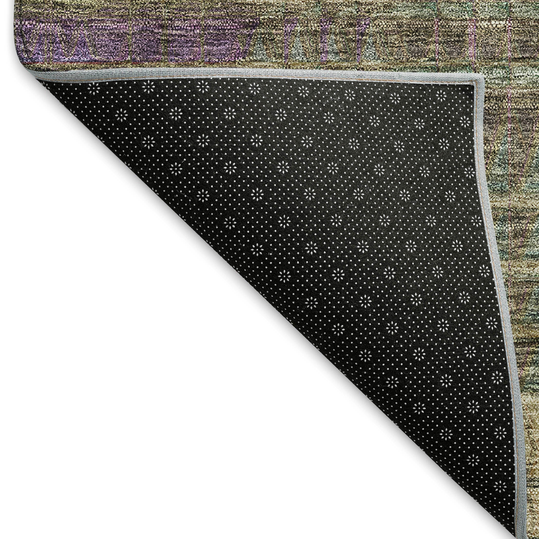 Rome Machine Washable Transitional Plum Purple Rug 1'8" x 2'6" #shape_Rectangle