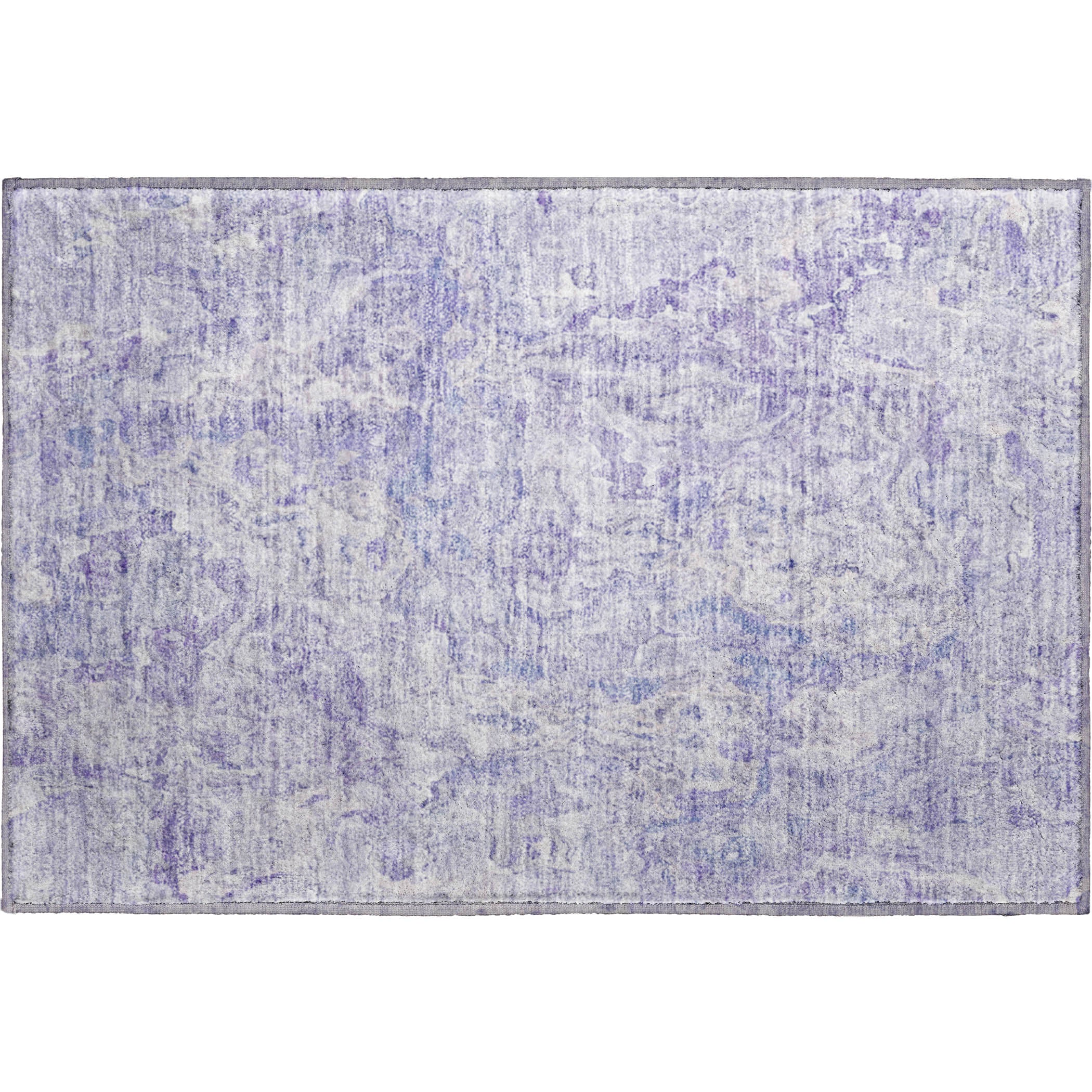 Seoul Machine Washable Transitional Plum Purple Rug 1'8" x 2'6" #shape_Rectangle