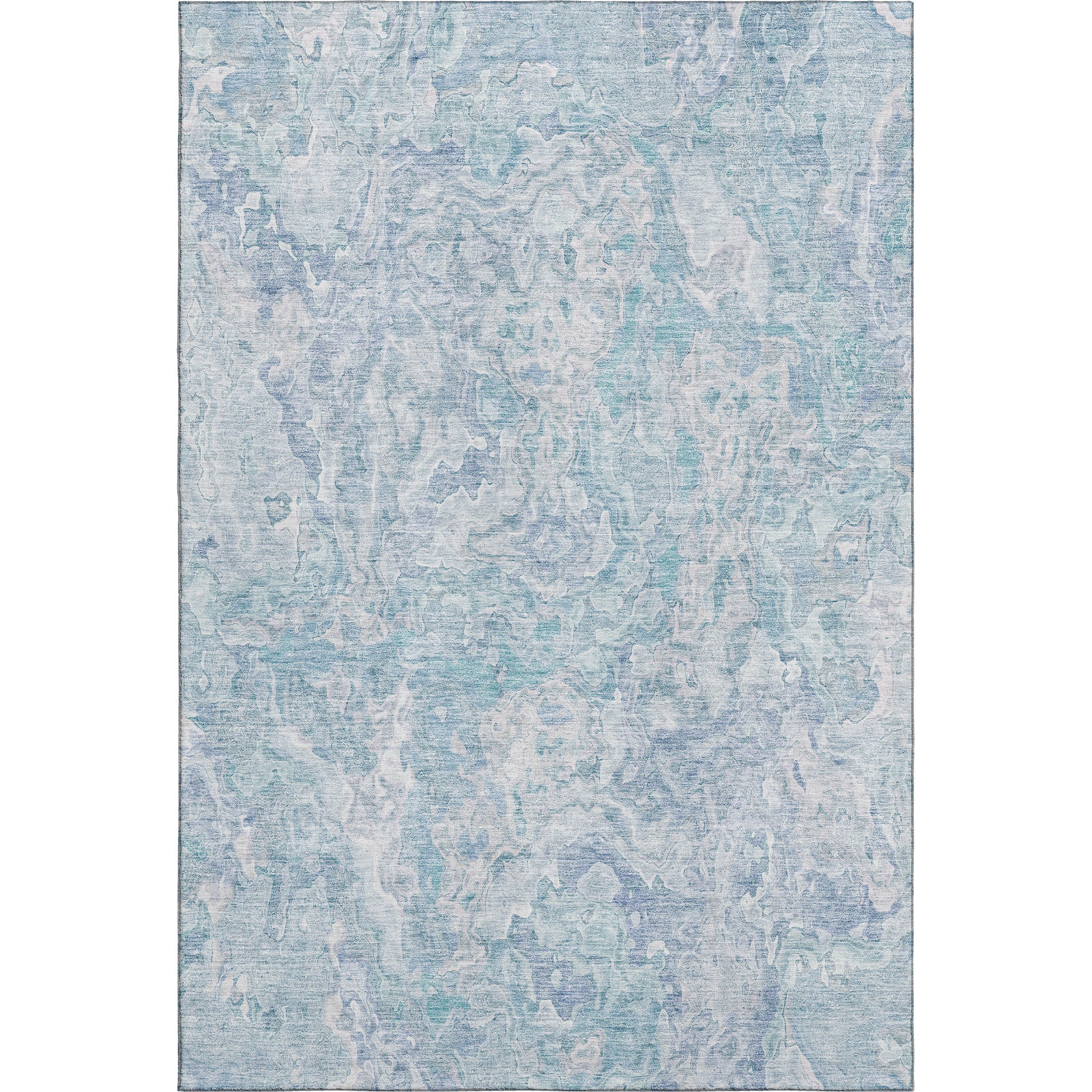 Seoul Machine Washable Transitional Sky Blue Rug 2'6" x 3'10" #shape_Rectangle
