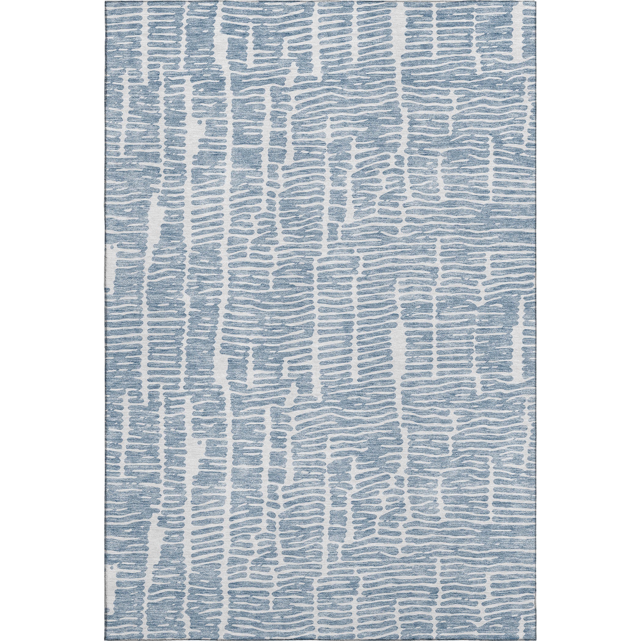 Lima Machine Washable Transitional Blue Rug 2'6" x 3'10" #shape_Rectangle