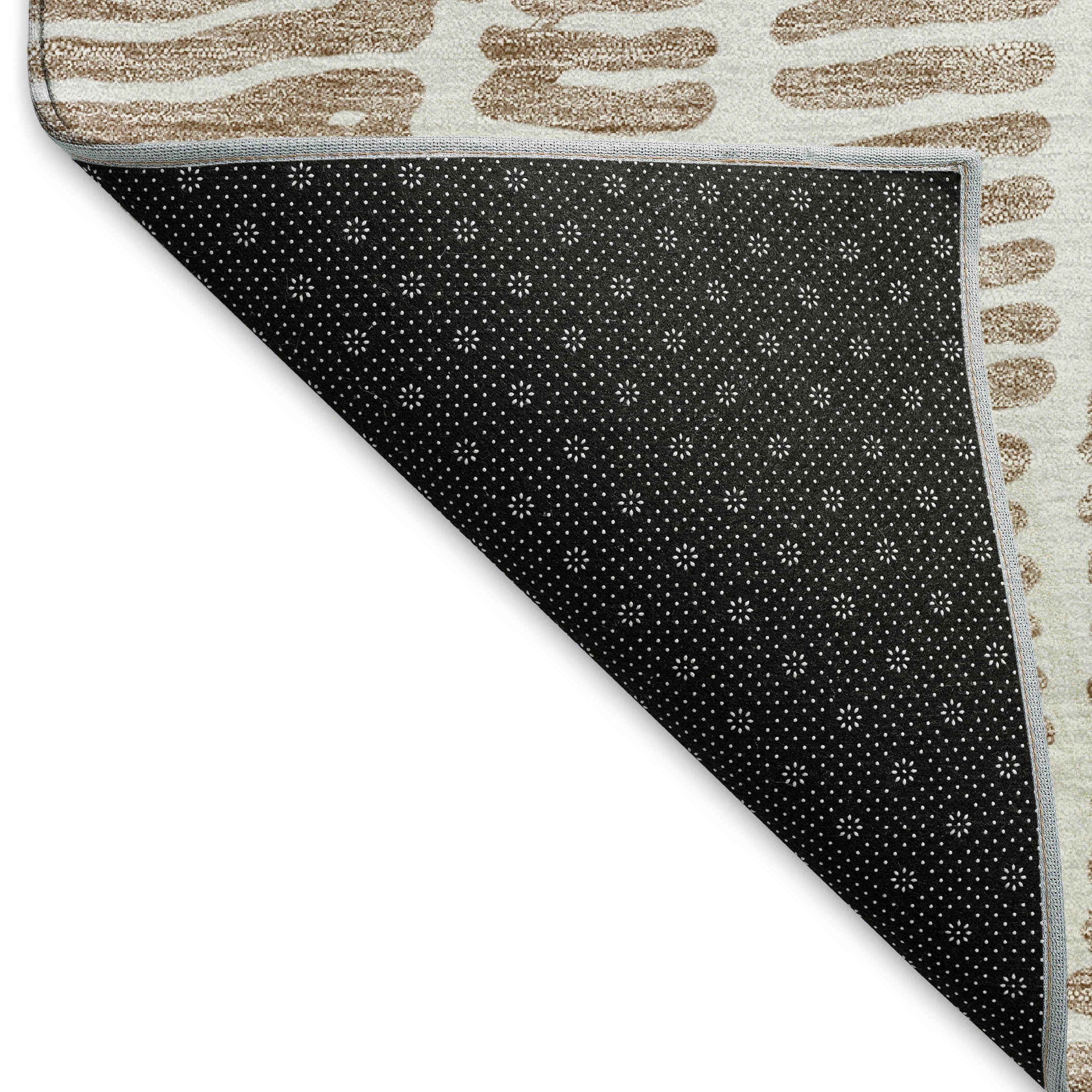Lima Machine Washable Transitional Brown Rug 1'8" x 2'6" #shape_Rectangle