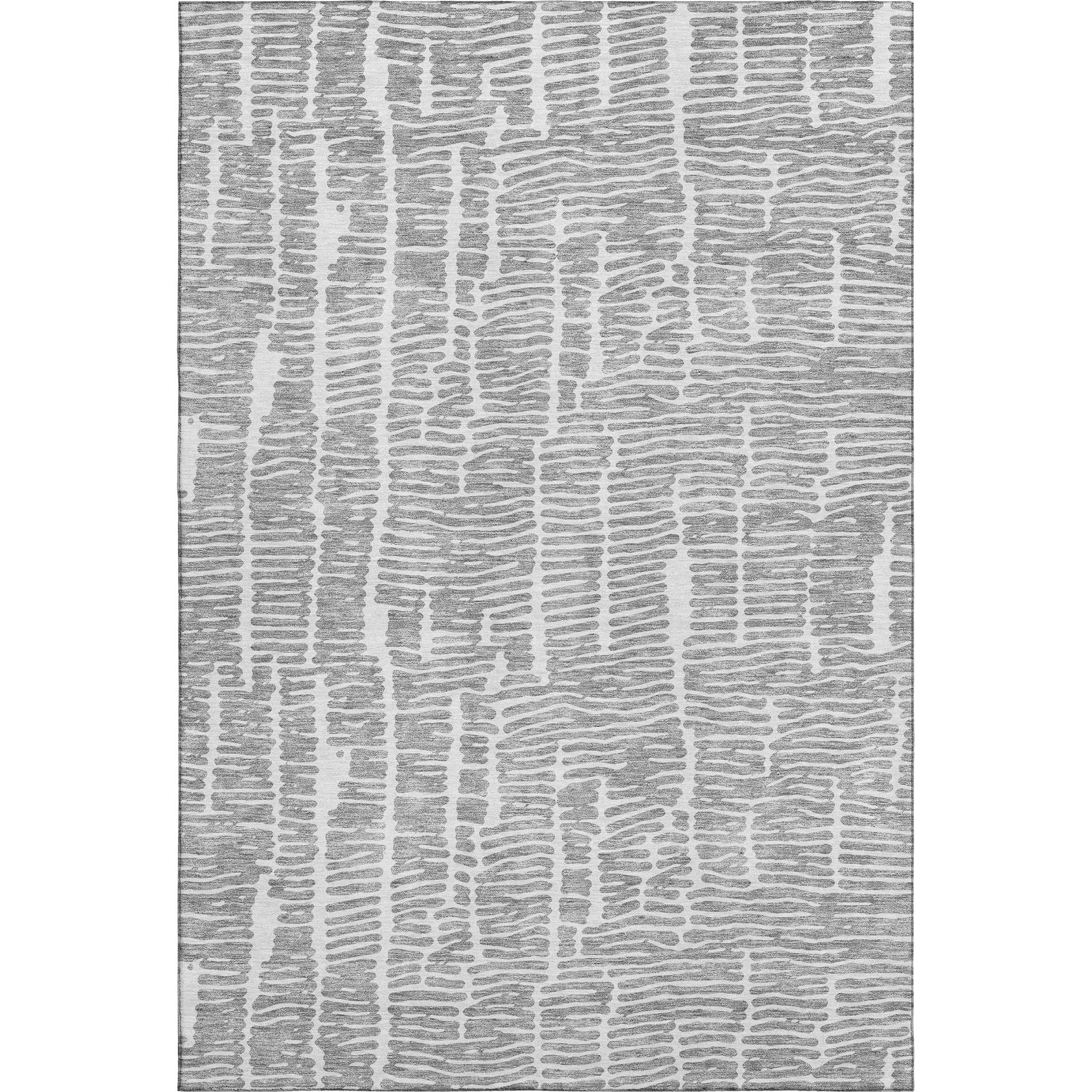 Lima Machine Washable Transitional Gray Rug 2'6" x 3'10" #shape_Rectangle
