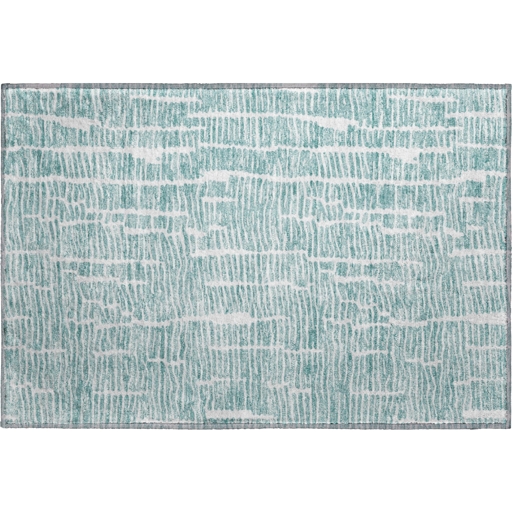 Lima Machine Washable Transitional Teal Rug 1'8" x 2'6" #shape_Rectangle