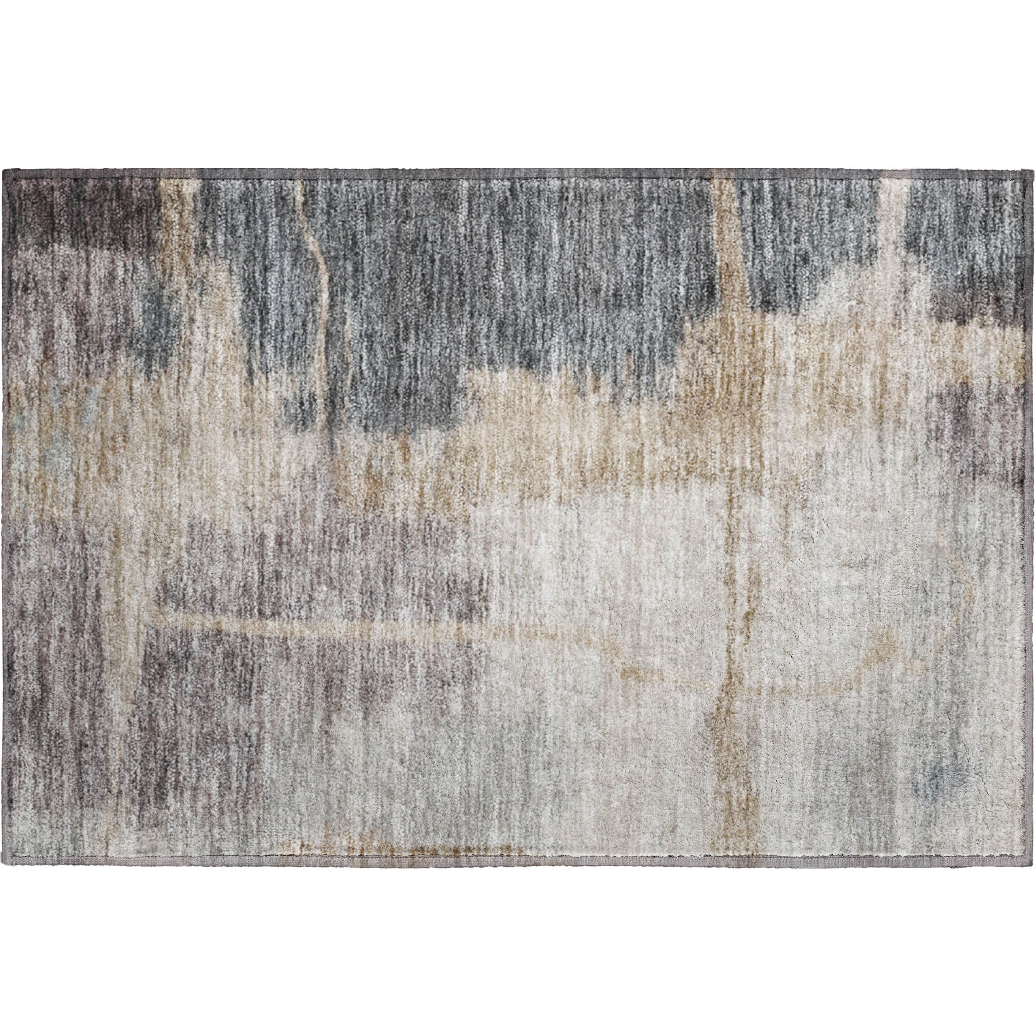 Florence Machine Washable Transitional Gray Rug 1'8" x 2'6" #shape_Rectangle