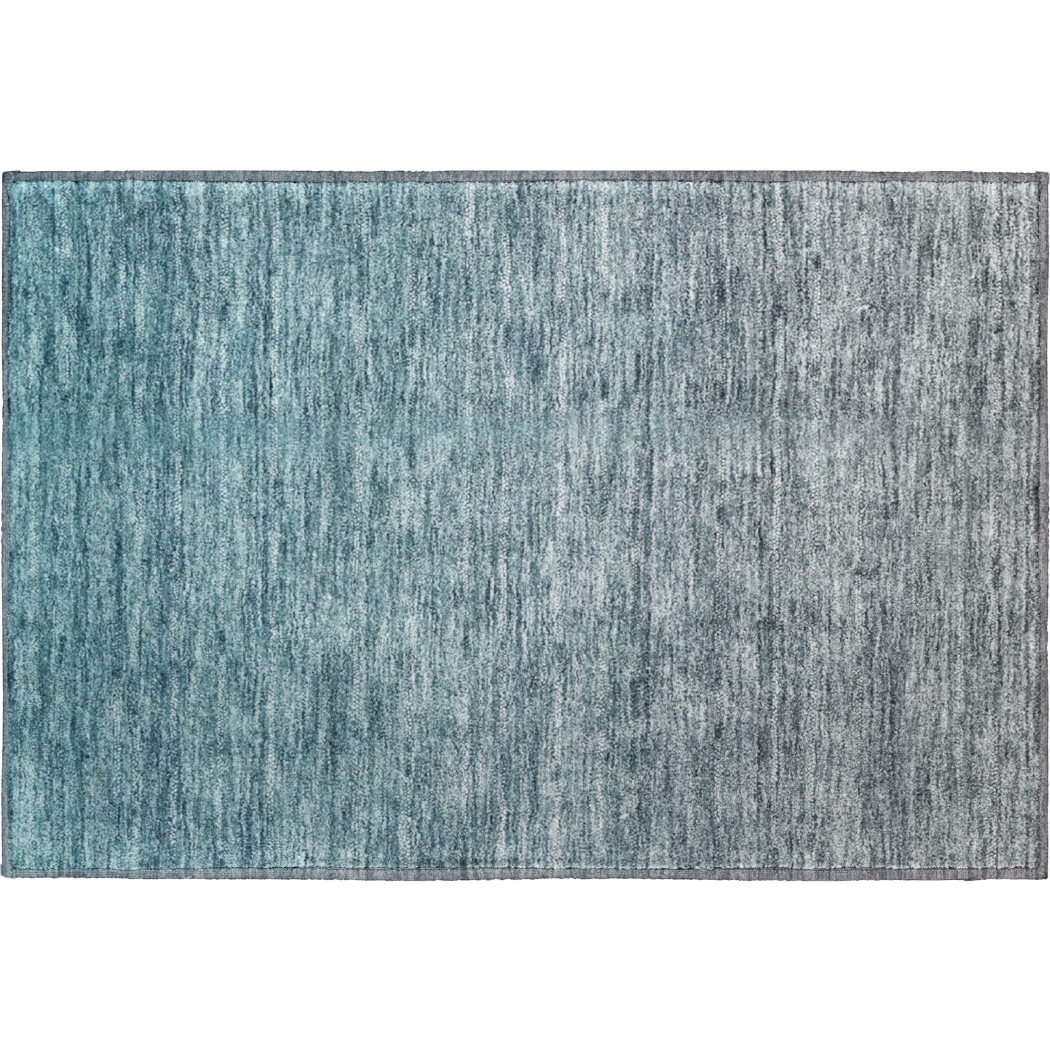 Tallinn Machine Washable Transitional Teal Rug 1'8" x 2'6" #shape_Rectangle