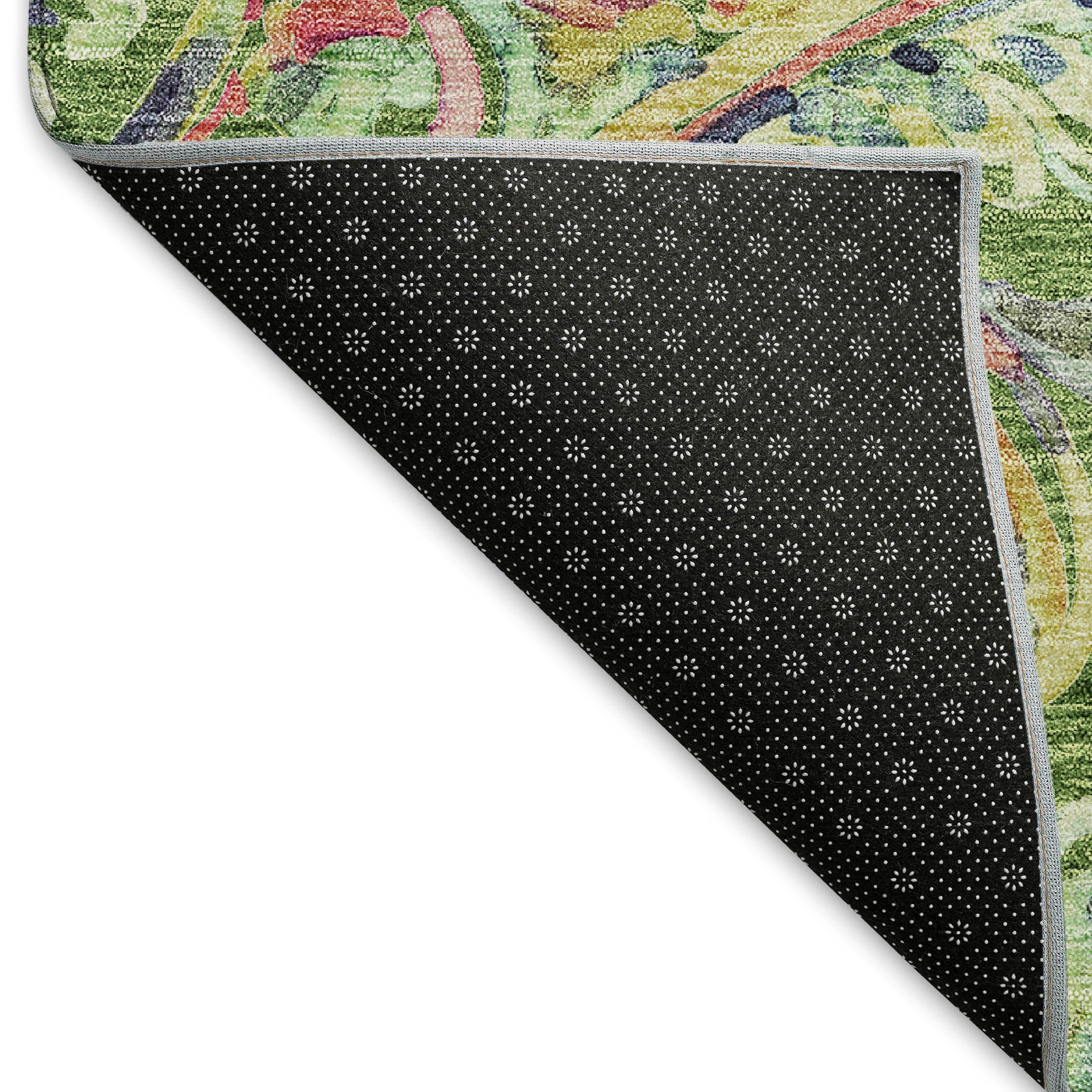 Chiang Mai Machine Washable Transitional Fern Green Rug 1'8" x 2'6" #shape_Rectangle
