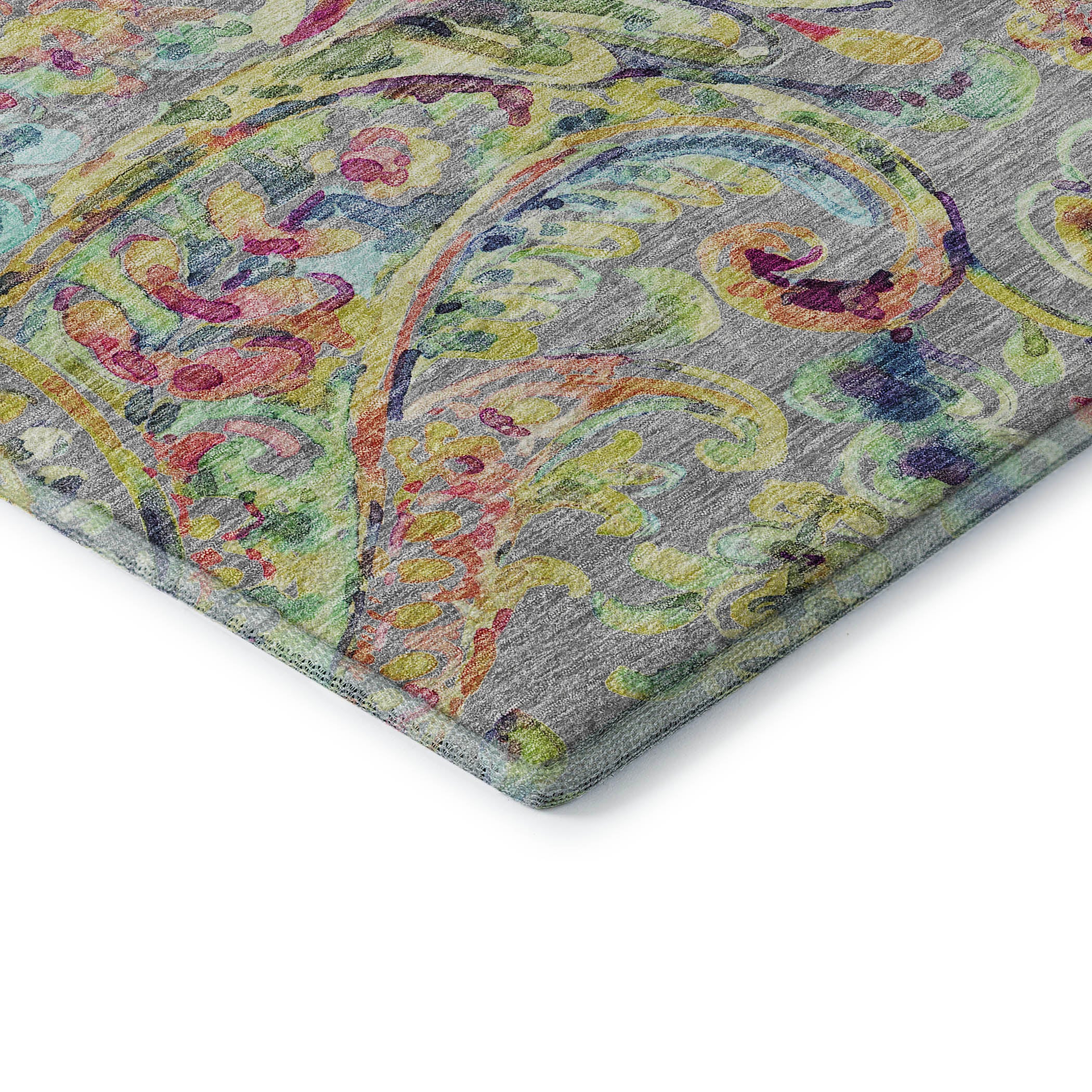 Chiang Mai Machine Washable Transitional Gray Rug 1'8" x 2'6" #shape_Rectangle