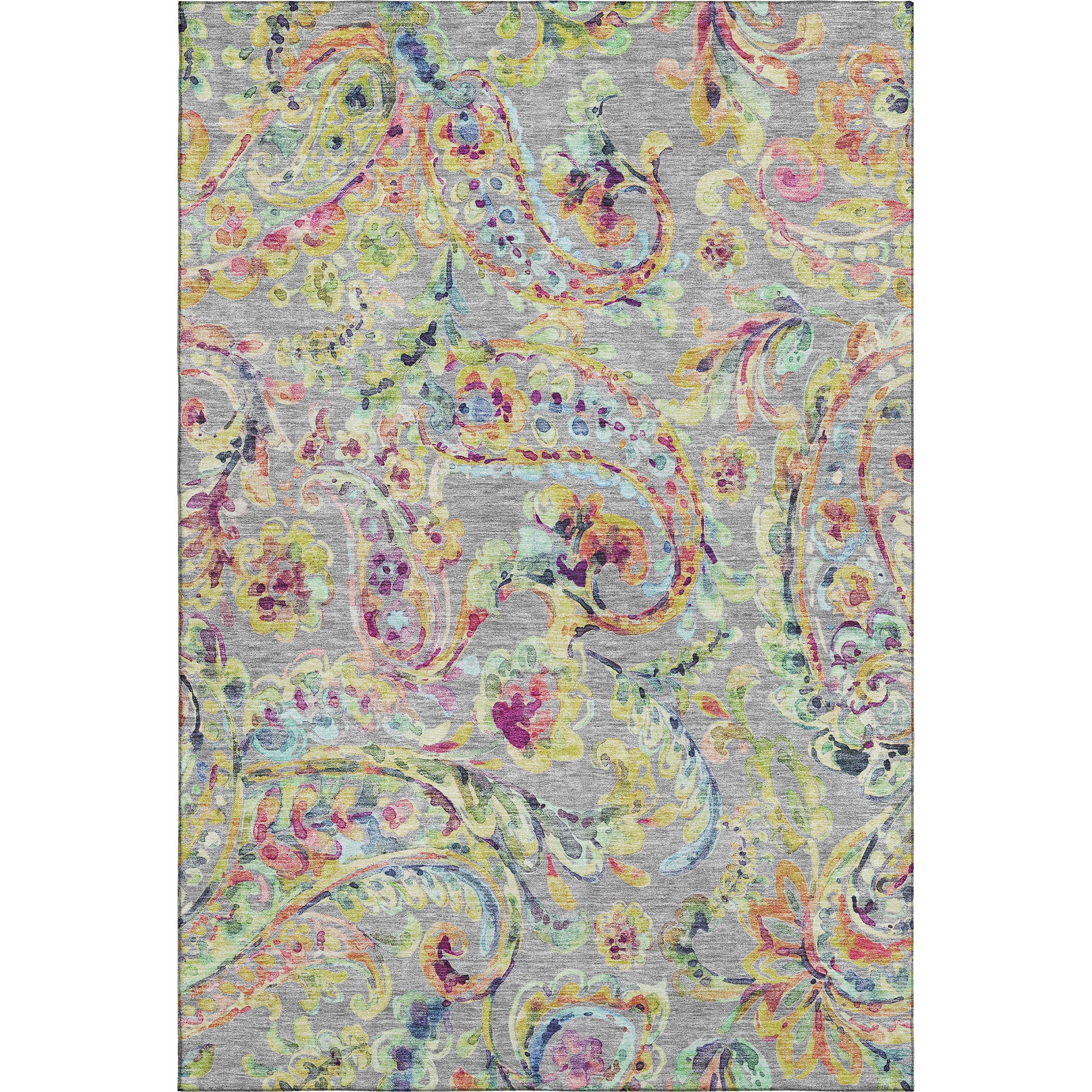 Chiang Mai Machine Washable Transitional Gray Rug 2'6" x 3'10" #shape_Rectangle