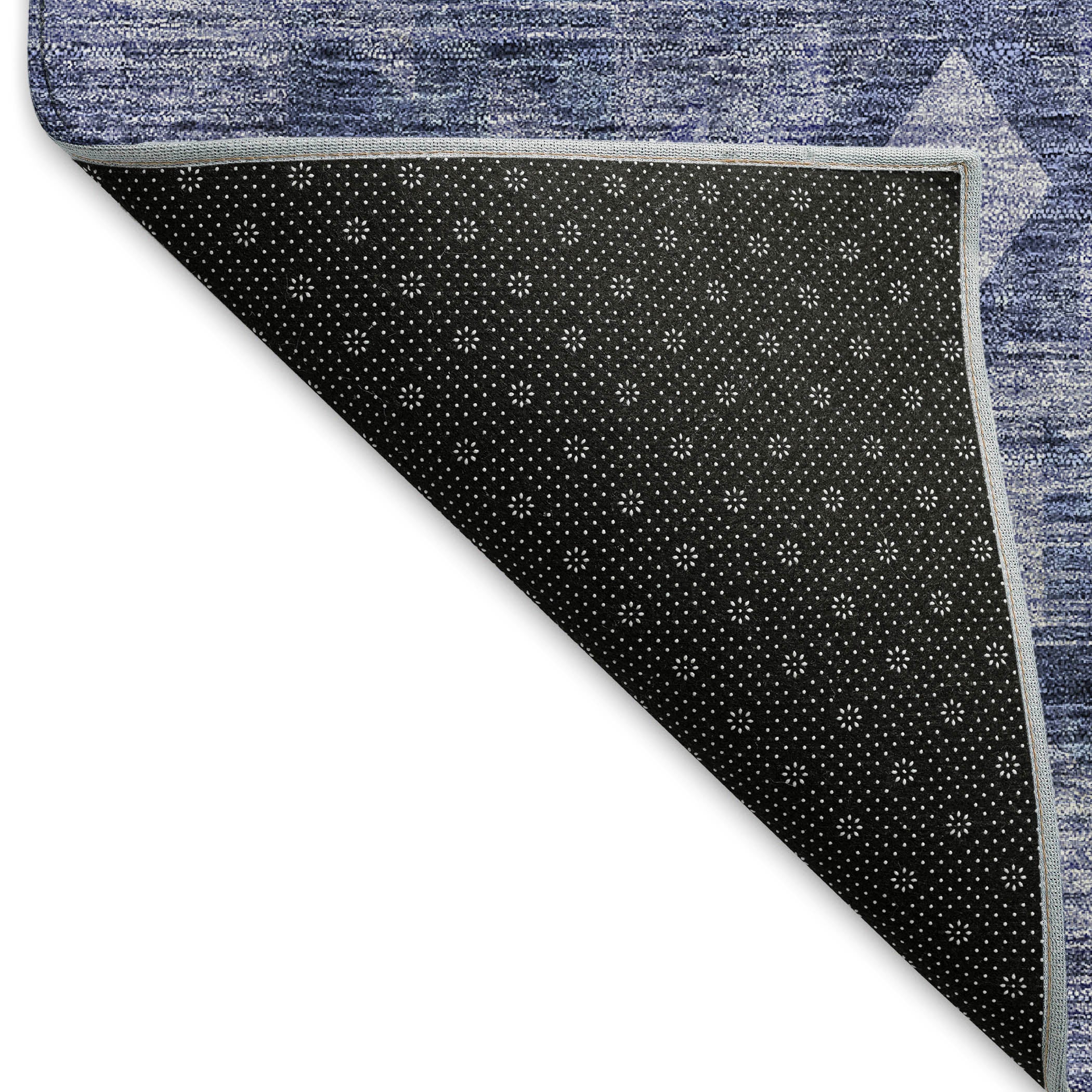 Santorini Machine Washable Transitional Navy Blue Rug 1'8" x 2'6" #shape_Rectangle