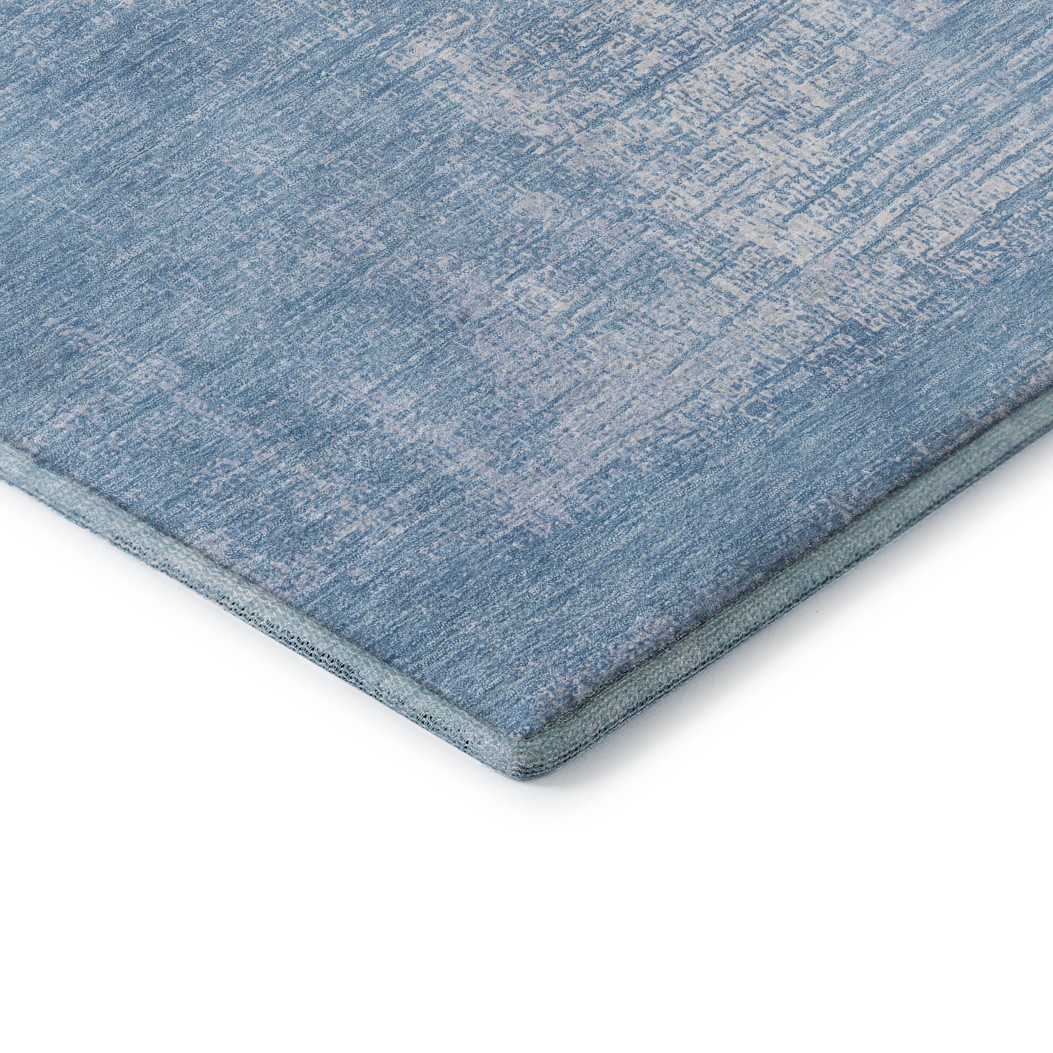 Bern Machine Washable Transitional Blue Rug 1'8" x 2'6" #shape_Rectangle