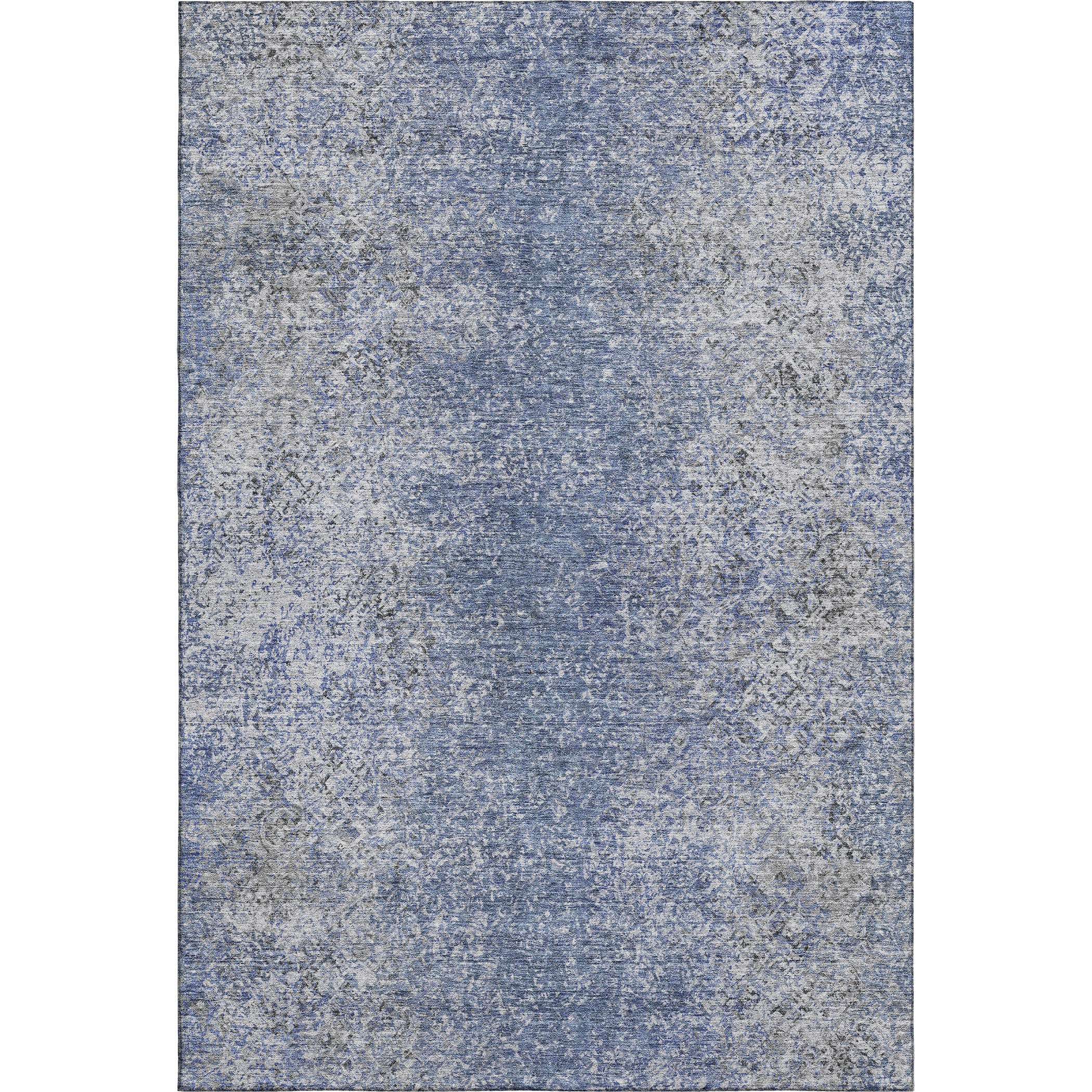 Valletta Machine Washable Transitional Blue Rug 2'6" x 3'10" #shape_Rectangle