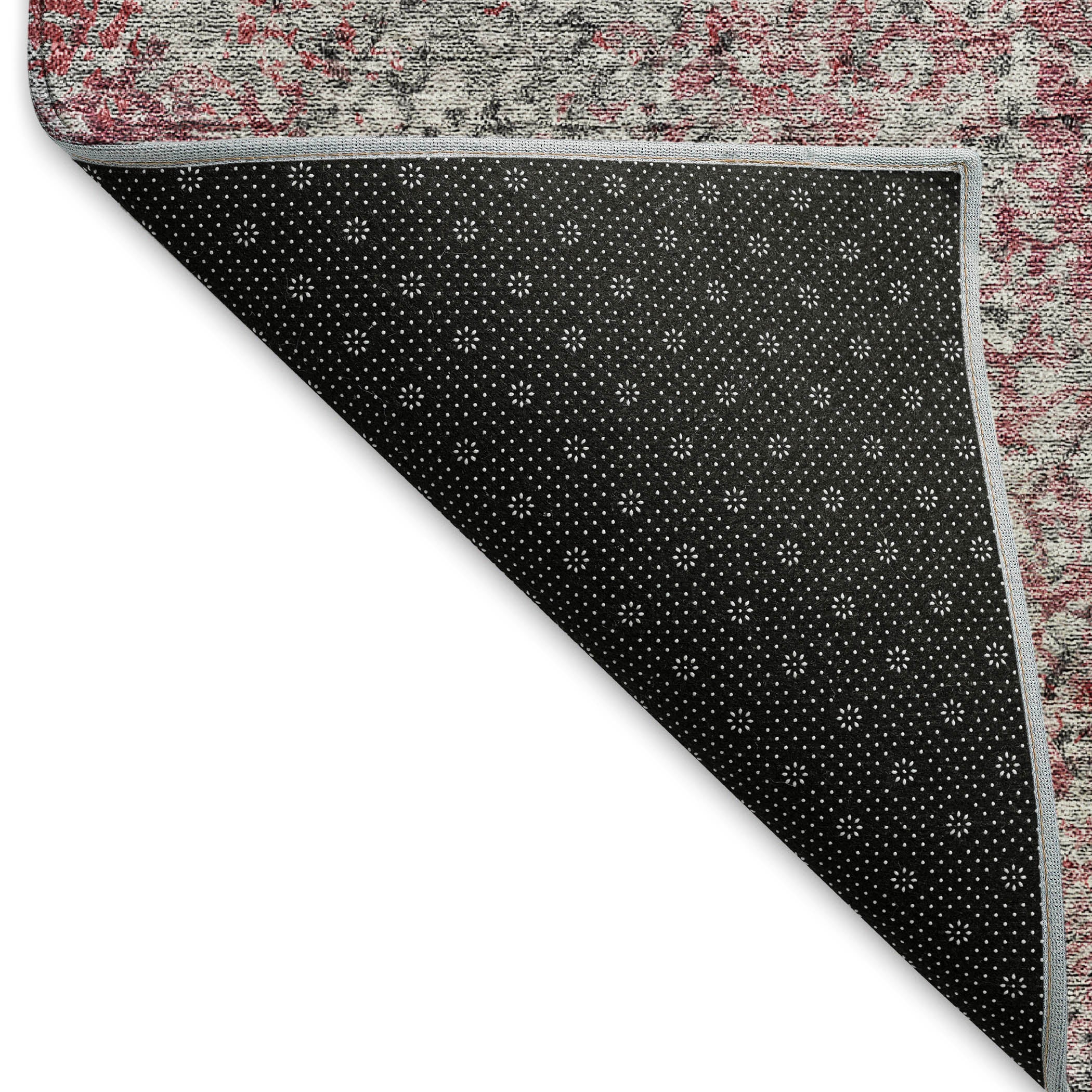Valletta Machine Washable Transitional Merlot Red Rug 1'8" x 2'6" #shape_Rectangle