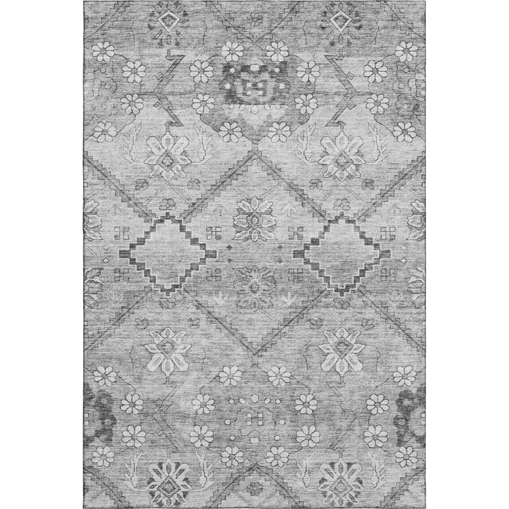 Seville Machine Washable Transitional Gray Rug 2'6" x 3'10" #shape_Rectangle