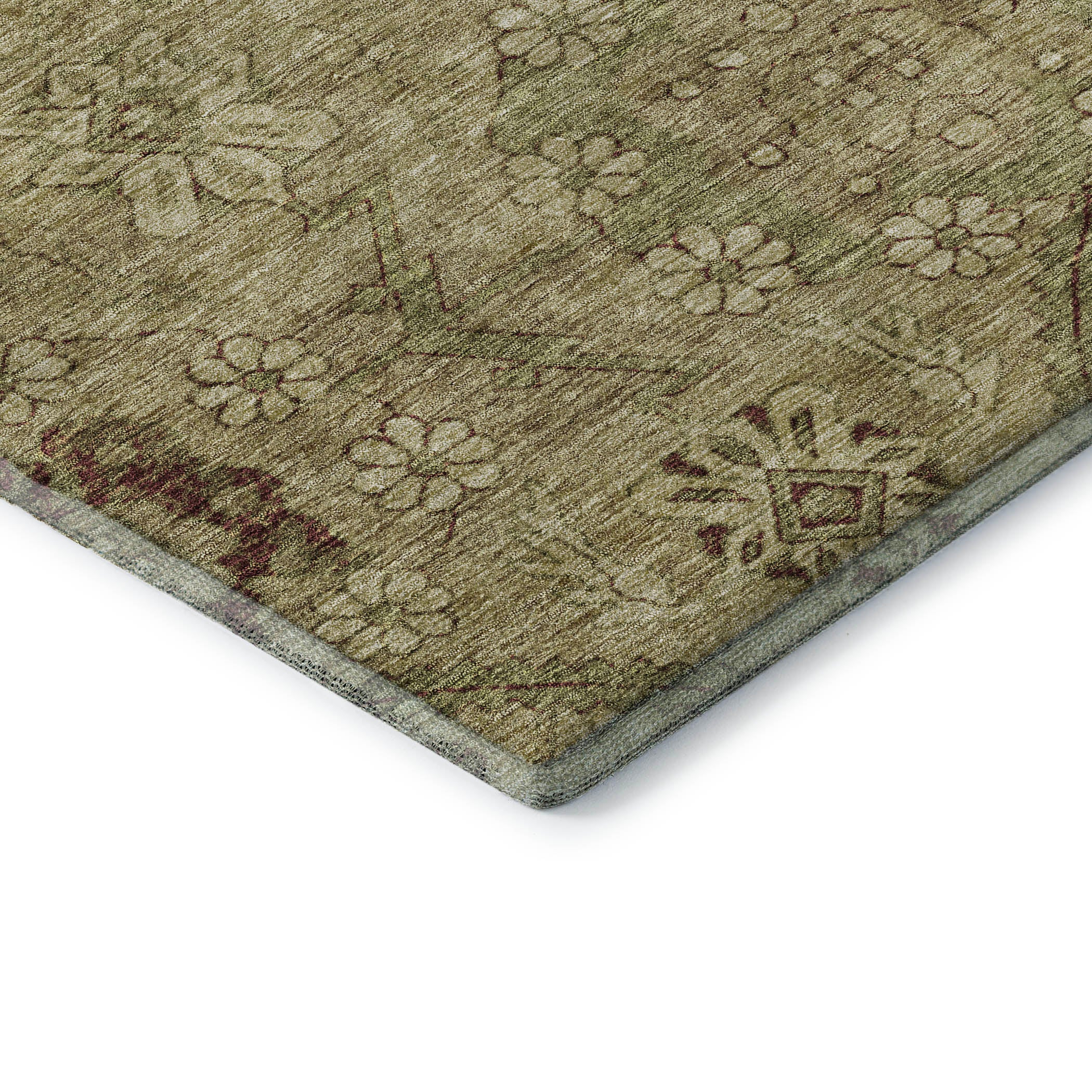 Dublin Machine Washable Transitional Brown Rug 1'8" x 2'6" #shape_Rectangle