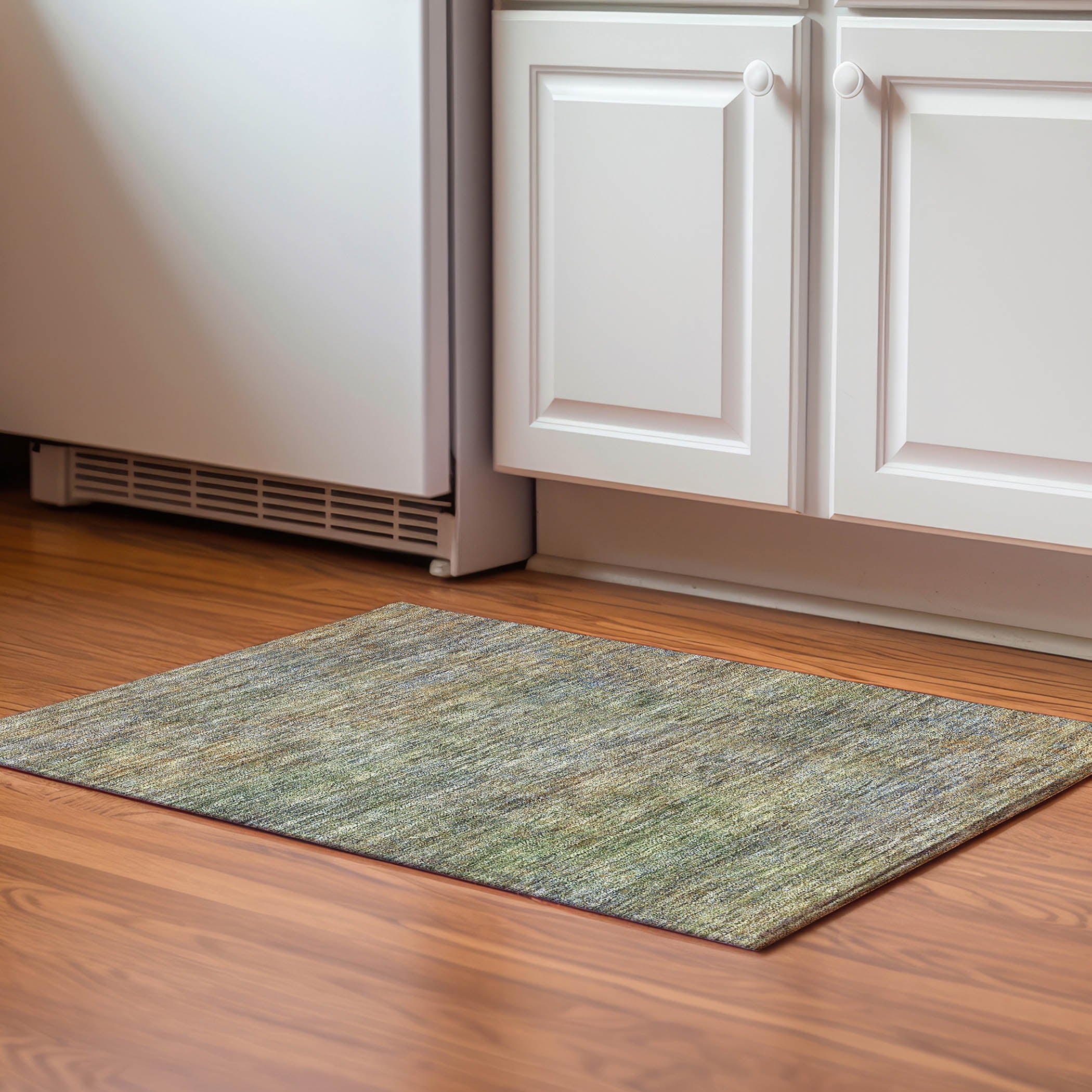 Siena Machine Washable Transitional Green Rug 1'8" x 2'6" #shape_Rectangle