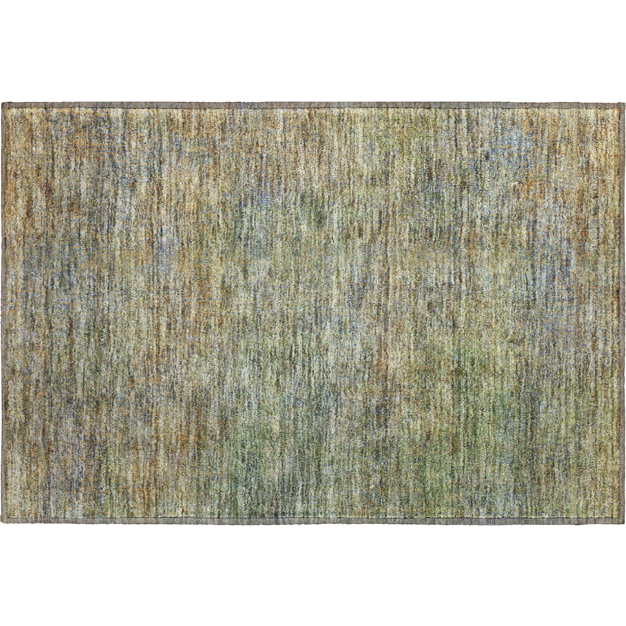 Siena Machine Washable Transitional Green Rug 1'8" x 2'6" #shape_Rectangle