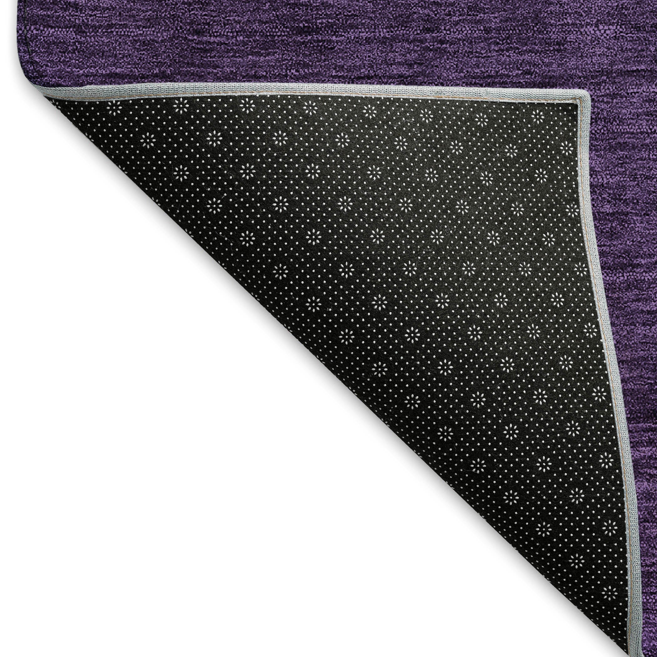Lucerne Machine Washable Transitional Eggplant Purple Rug 1'8" x 2'6" #shape_Rectangle