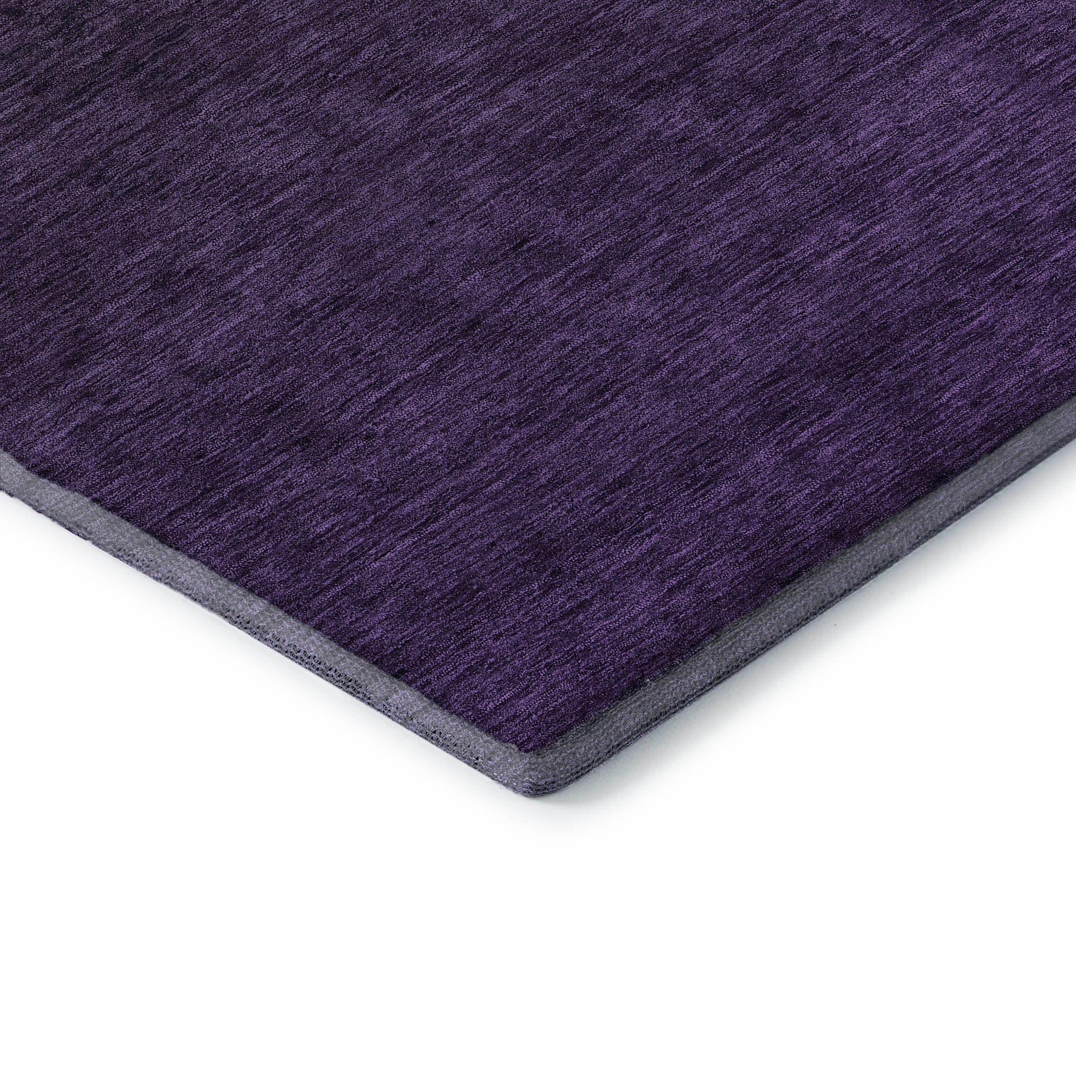 Lucerne Machine Washable Transitional Eggplant Purple Rug 1'8" x 2'6" #shape_Rectangle
