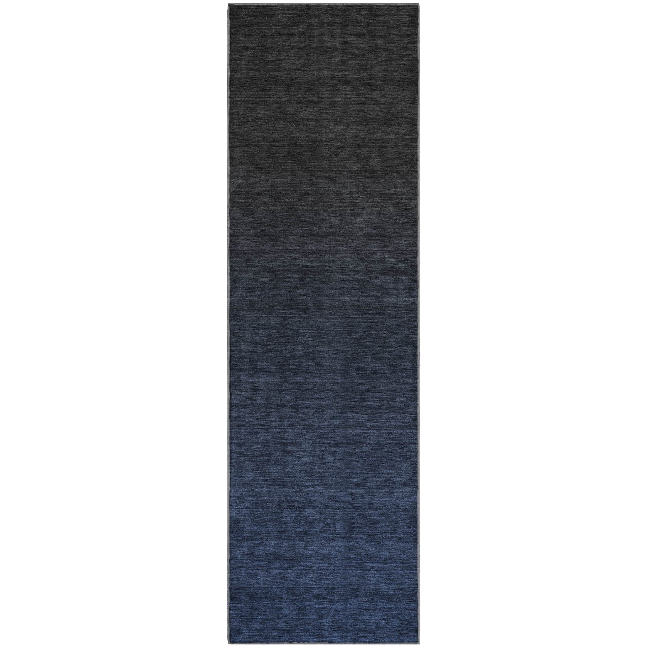 Lucerne Machine Washable Transitional Navy Blue Rug 2'3" x 7'6" #shape_Runner