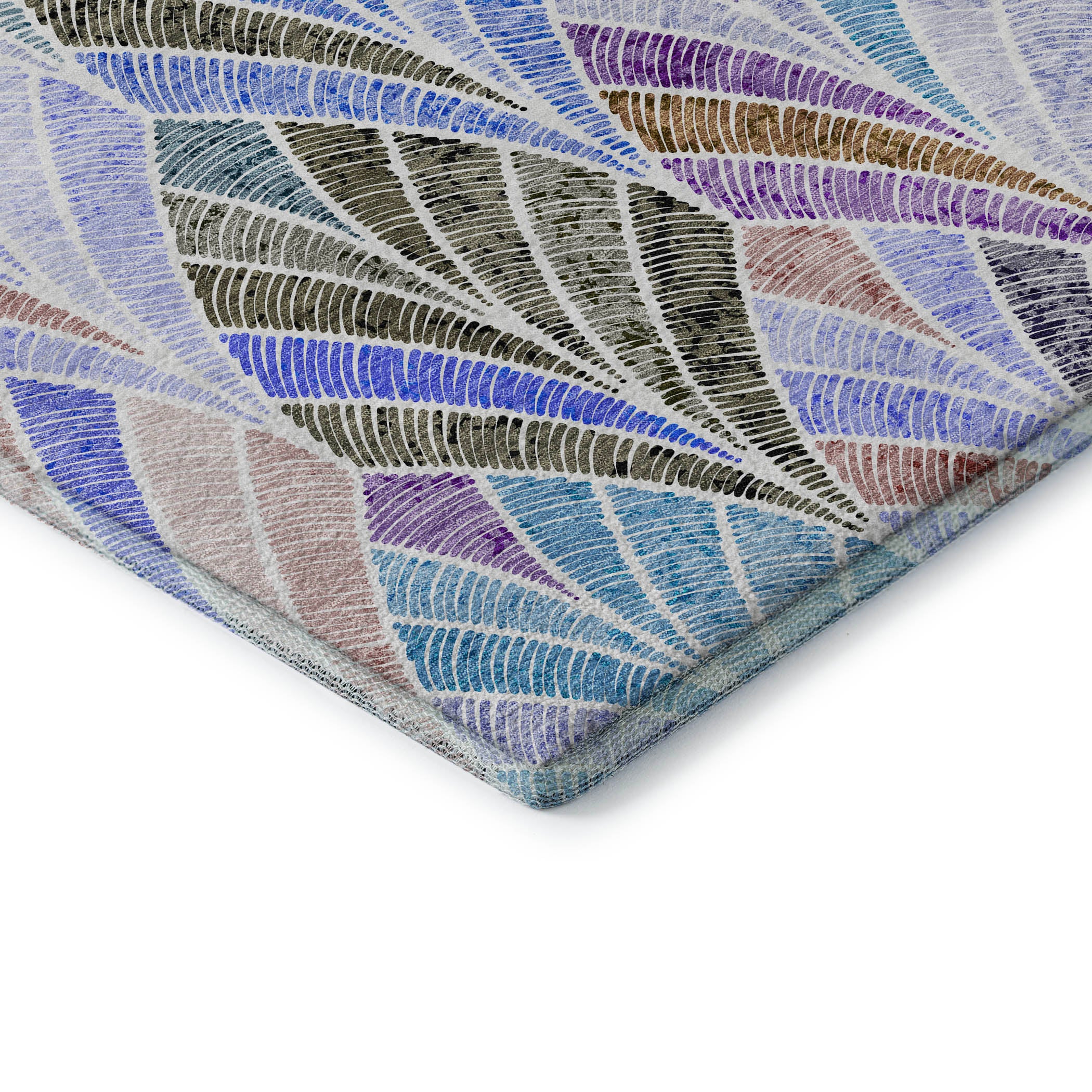 Montevideo Machine Washable Transitional Blue Rug 1'8" x 2'6" #shape_Rectangle