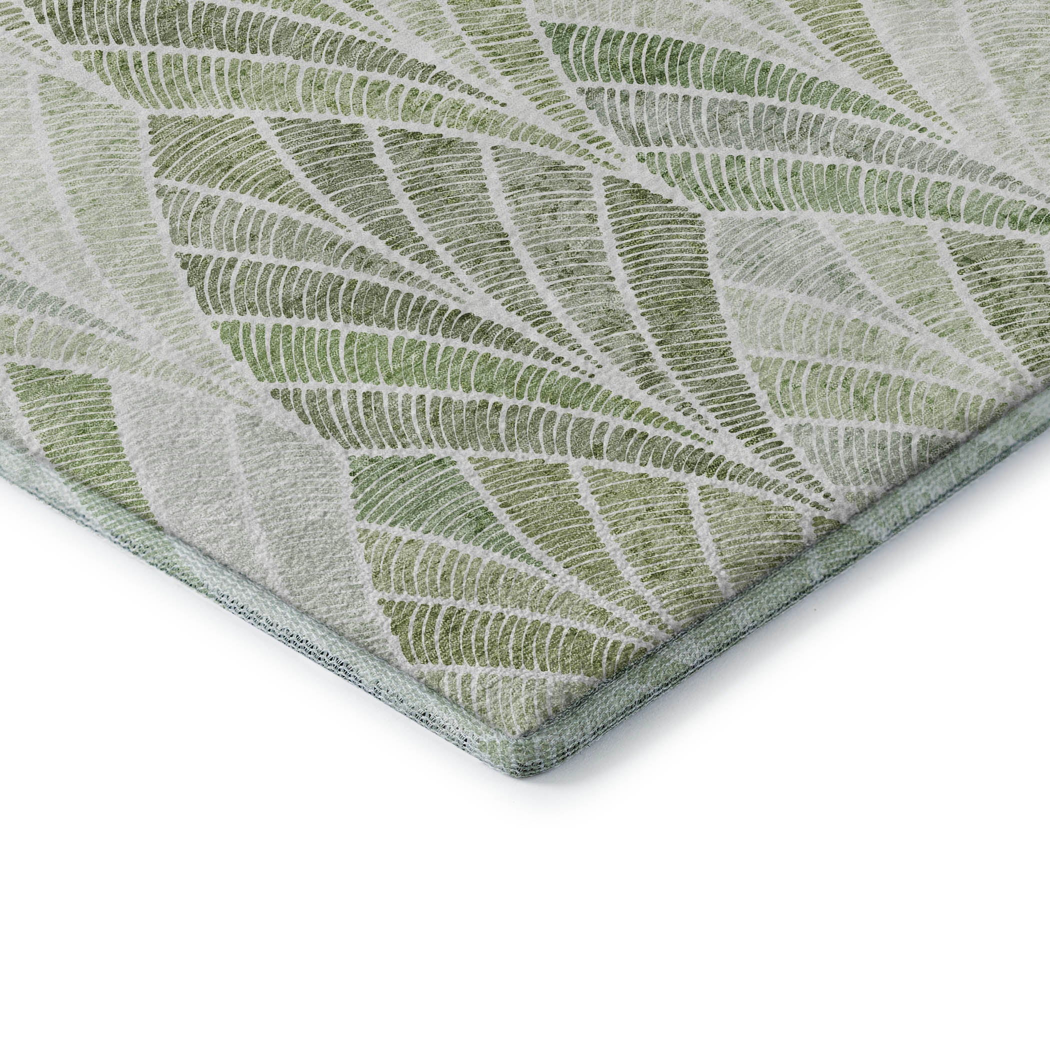 Montevideo Machine Washable Transitional Sage Green Rug 1'8" x 2'6" #shape_Rectangle
