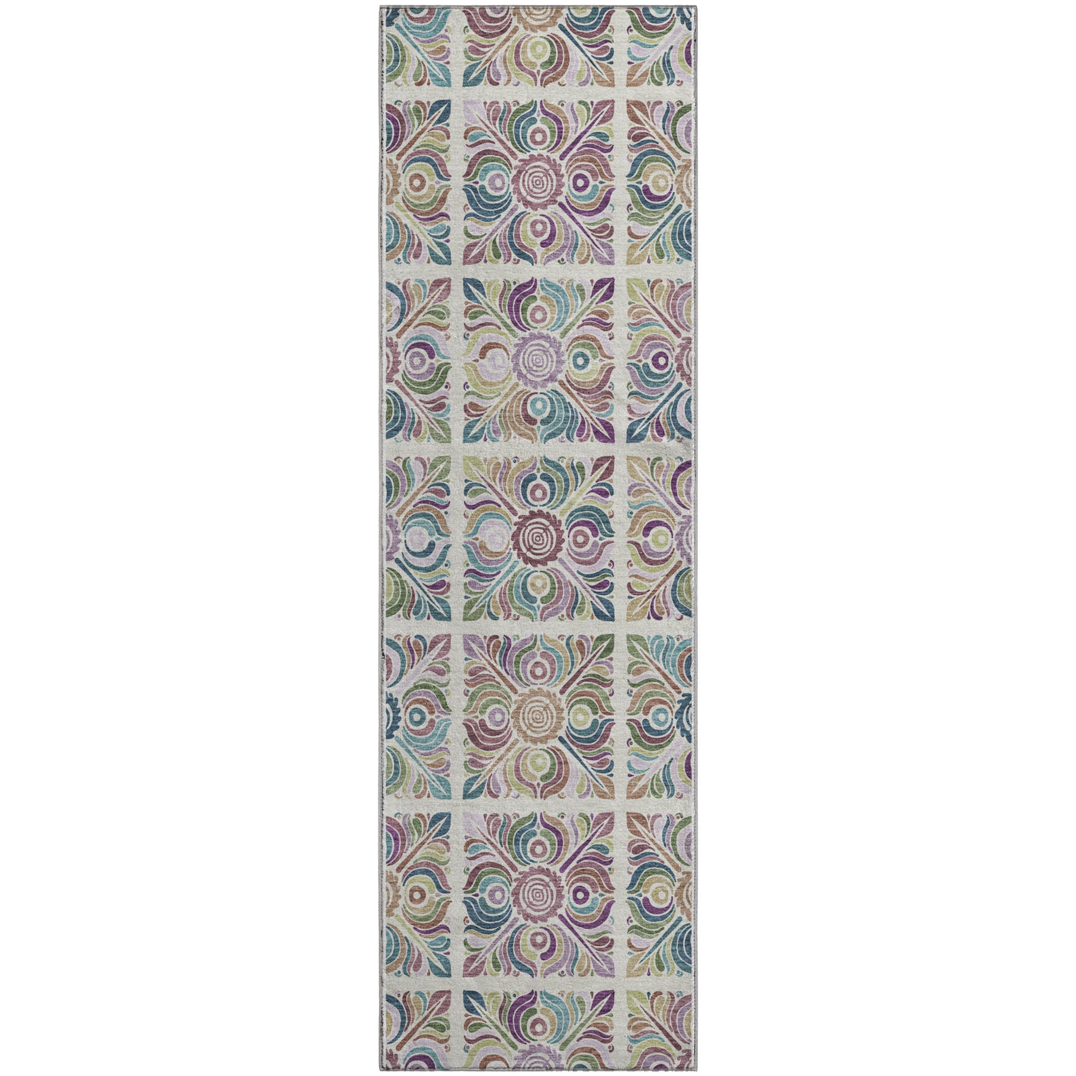 Florence Machine Washable Transitional Ivory Rug 2'3" x 7'6" #shape_Runner