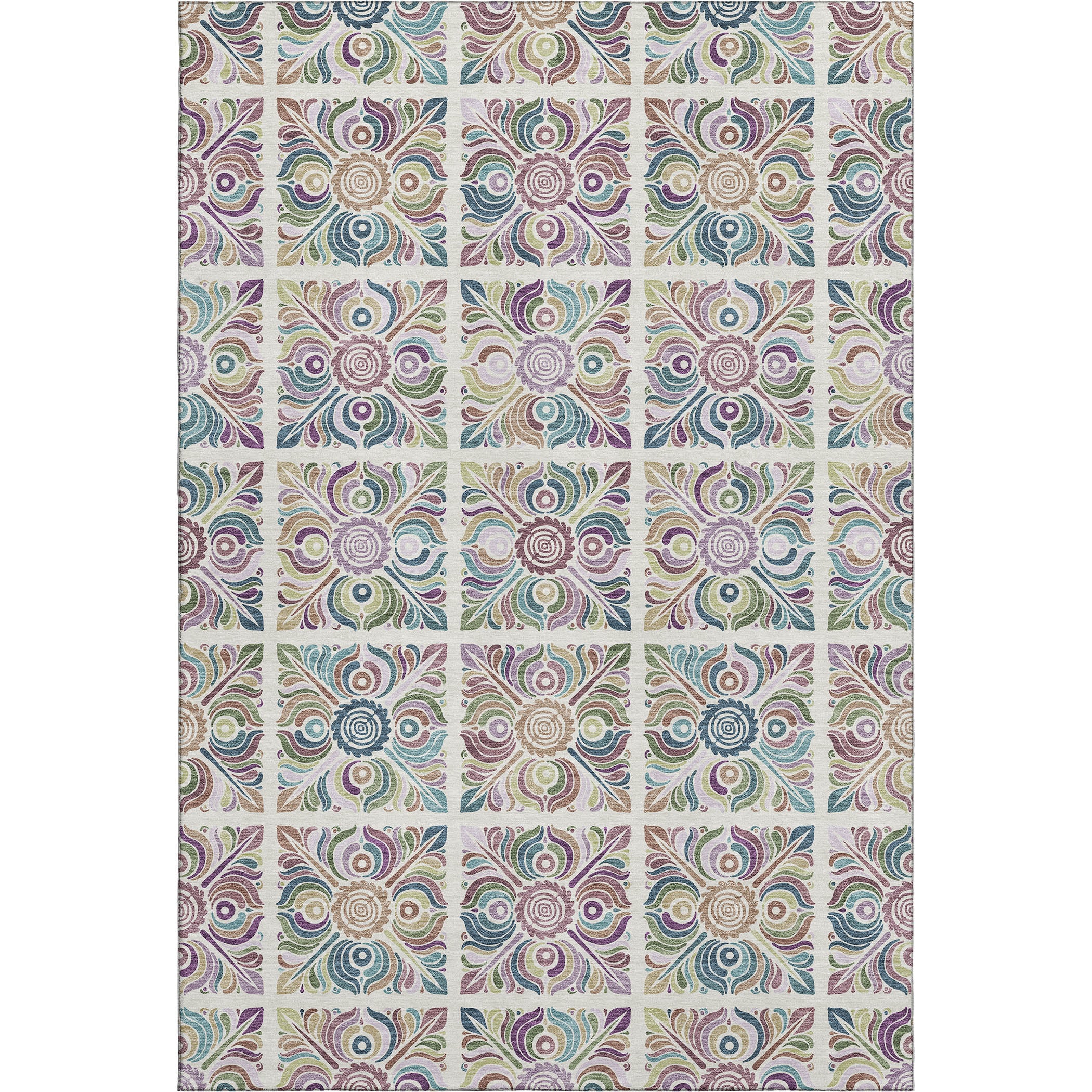Florence Machine Washable Transitional Ivory Rug 2'6" x 3'10" #shape_Rectangle