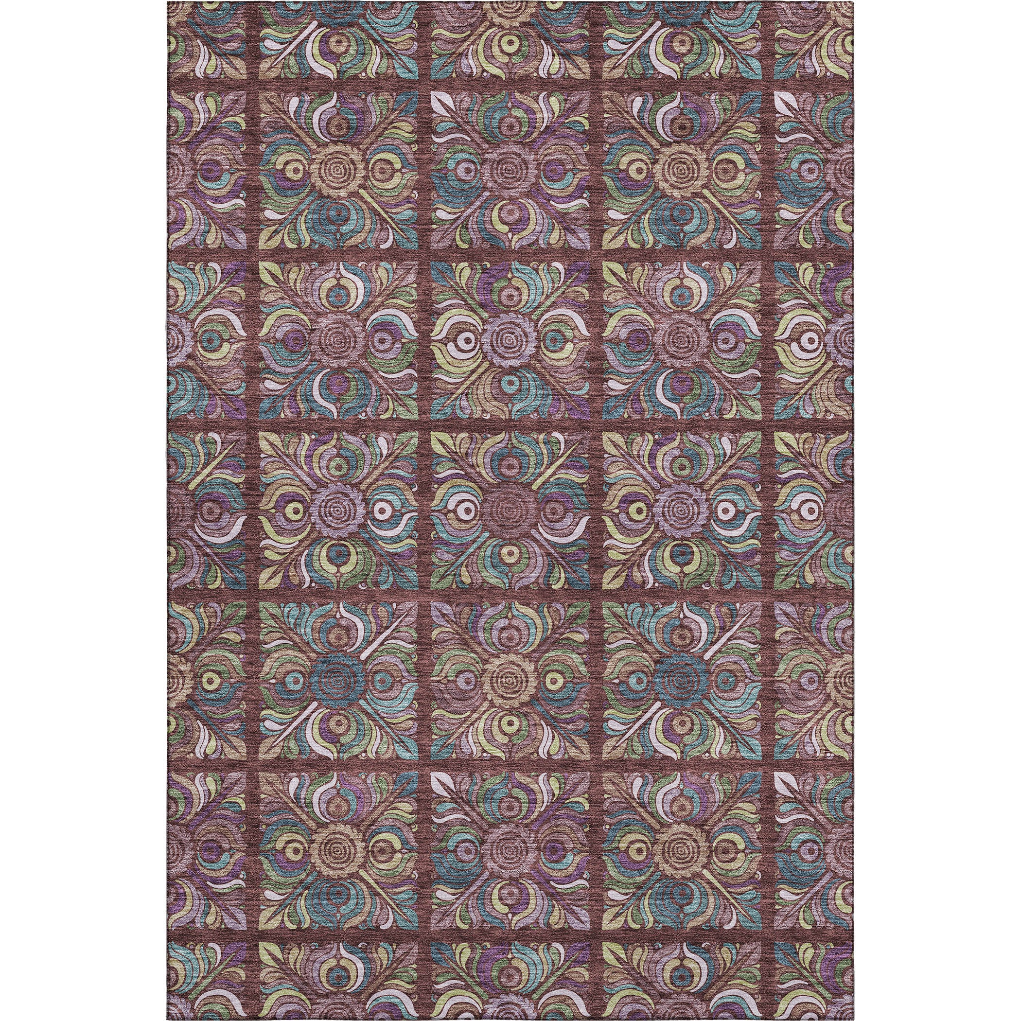 Florence Machine Washable Transitional Paprika Orange Rug 2'6" x 3'10" #shape_Rectangle