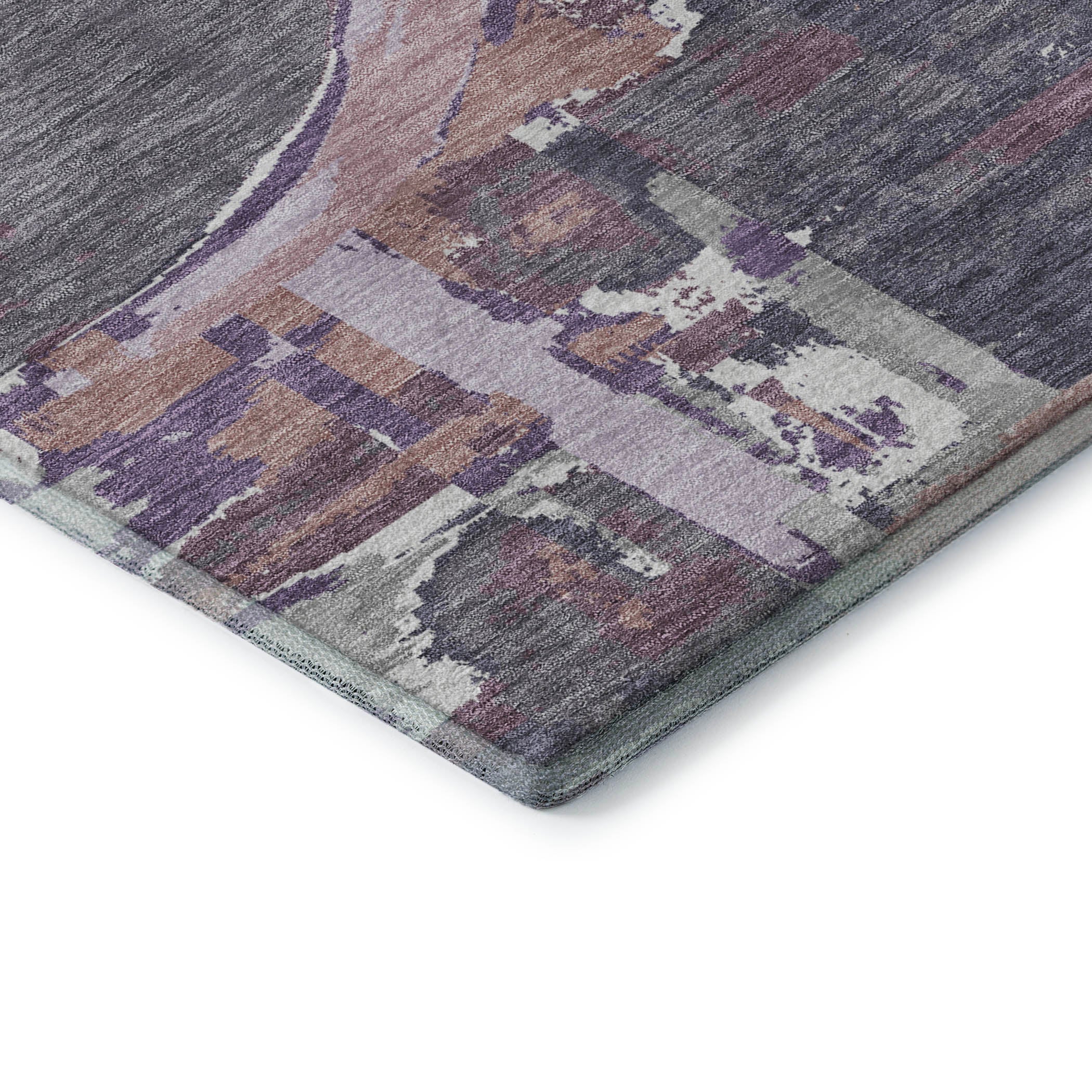 Lima Machine Washable Transitional Purple Rug 1'8" x 2'6" #shape_Rectangle