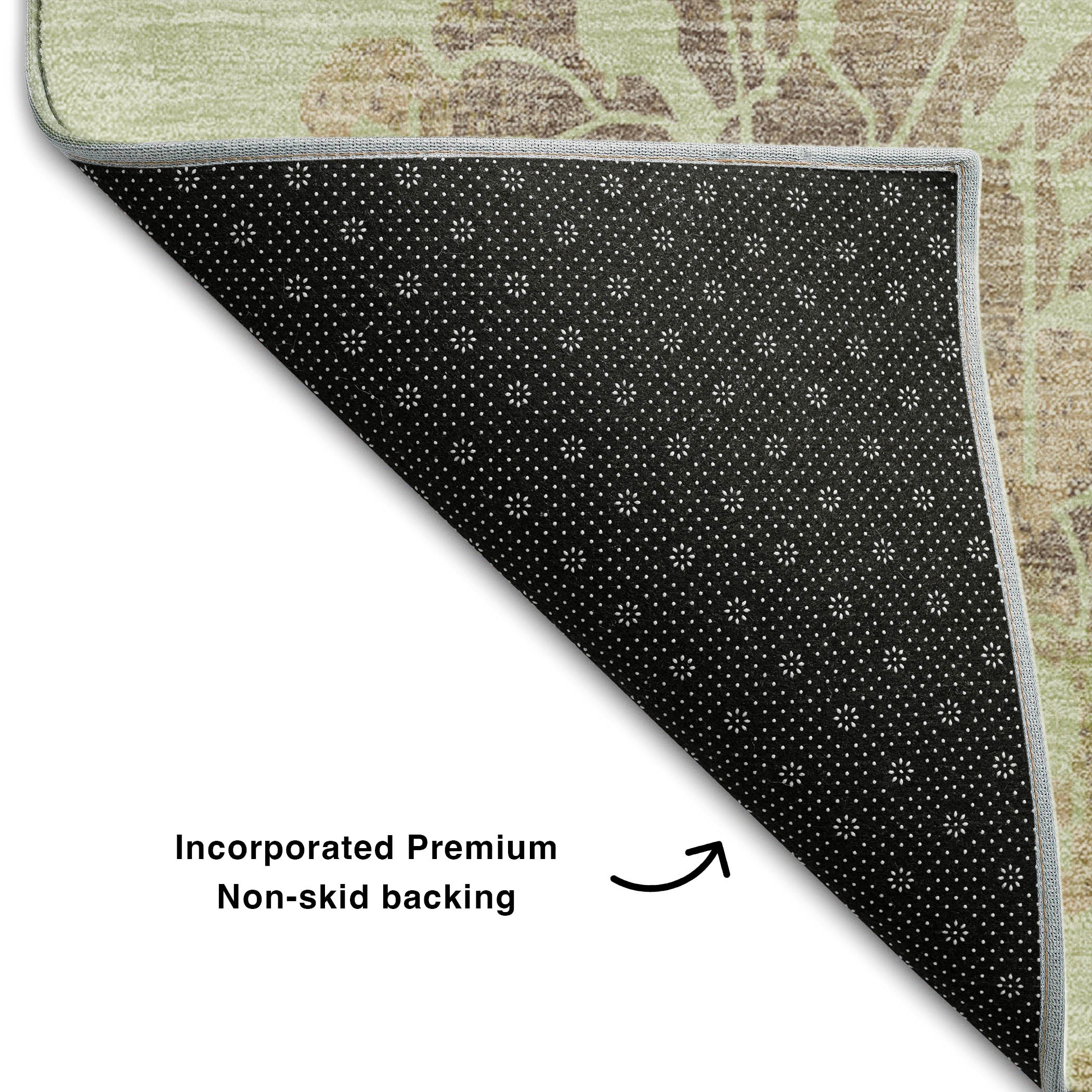 Cusco Machine Washable Transitional Aloe Green Rug 1'8" x 2'6" #shape_Rectangle