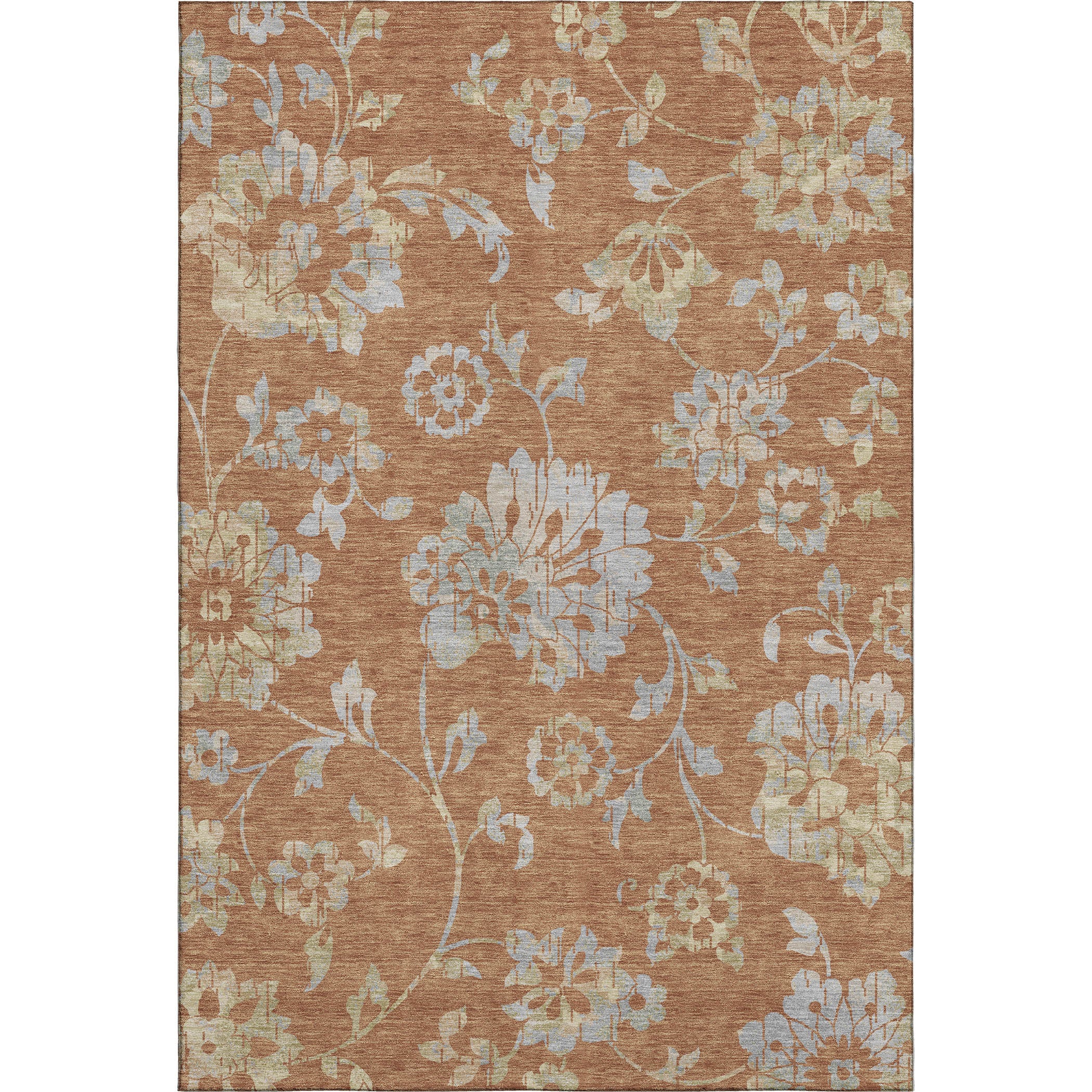 Cusco Machine Washable Transitional Paprika Orange Rug 2'6" x 3'10" #shape_Rectangle