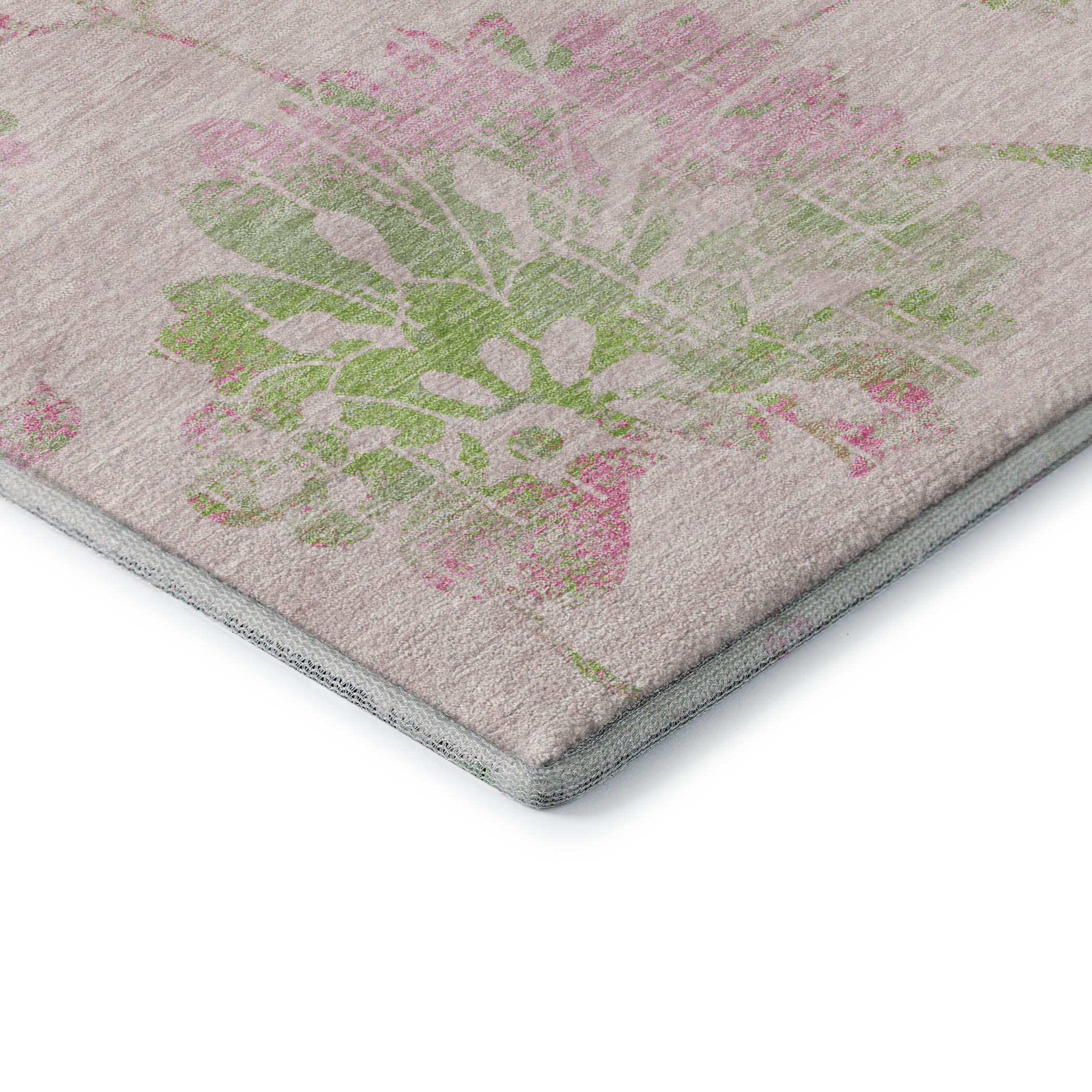 Cusco Machine Washable Transitional Pink Rug 1'8" x 2'6" #shape_Rectangle