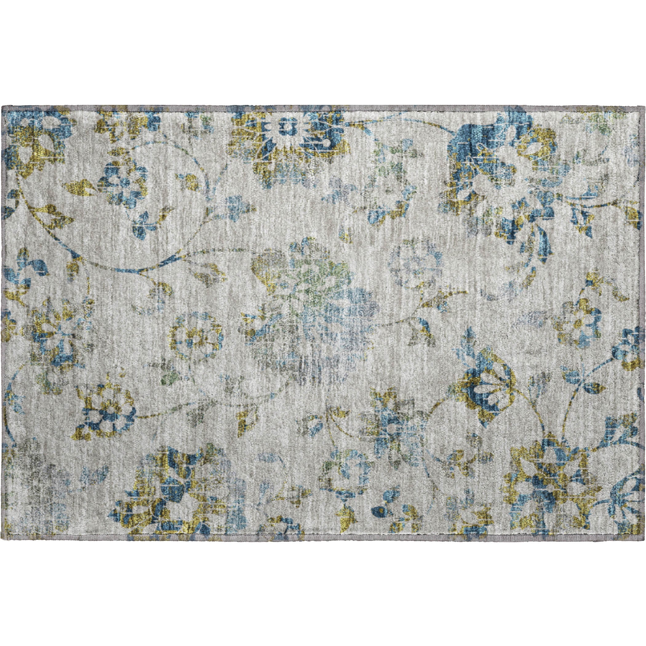 Cusco Machine Washable Transitional Taupe Brown Rug 1'8" x 2'6" #shape_Rectangle