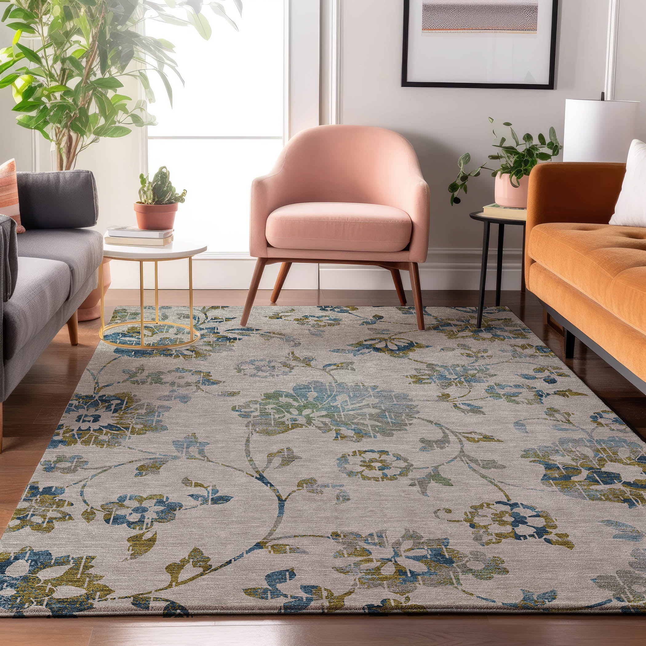 Cusco Machine Washable Transitional Taupe Brown Rug 2'6" x 3'10" #shape_Rectangle